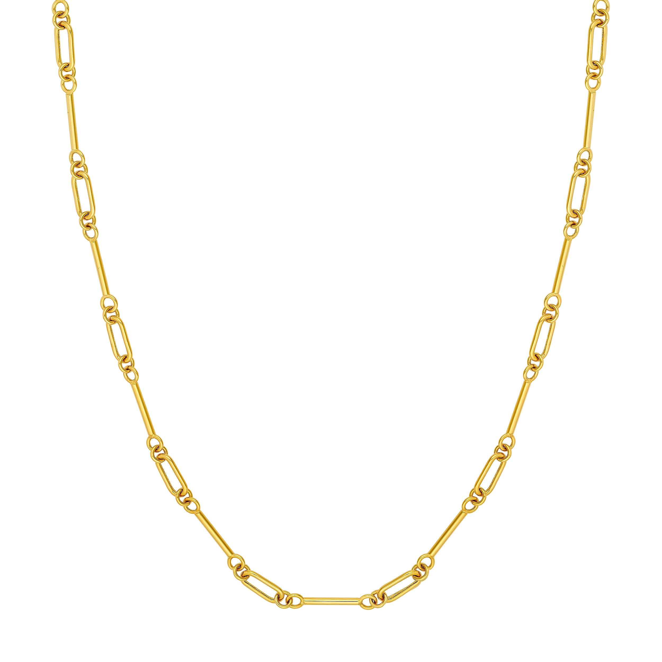 14K Yellow Gold Double Barbell Necklace Birmingham Jewelry Necklace Birmingham Jewelry 