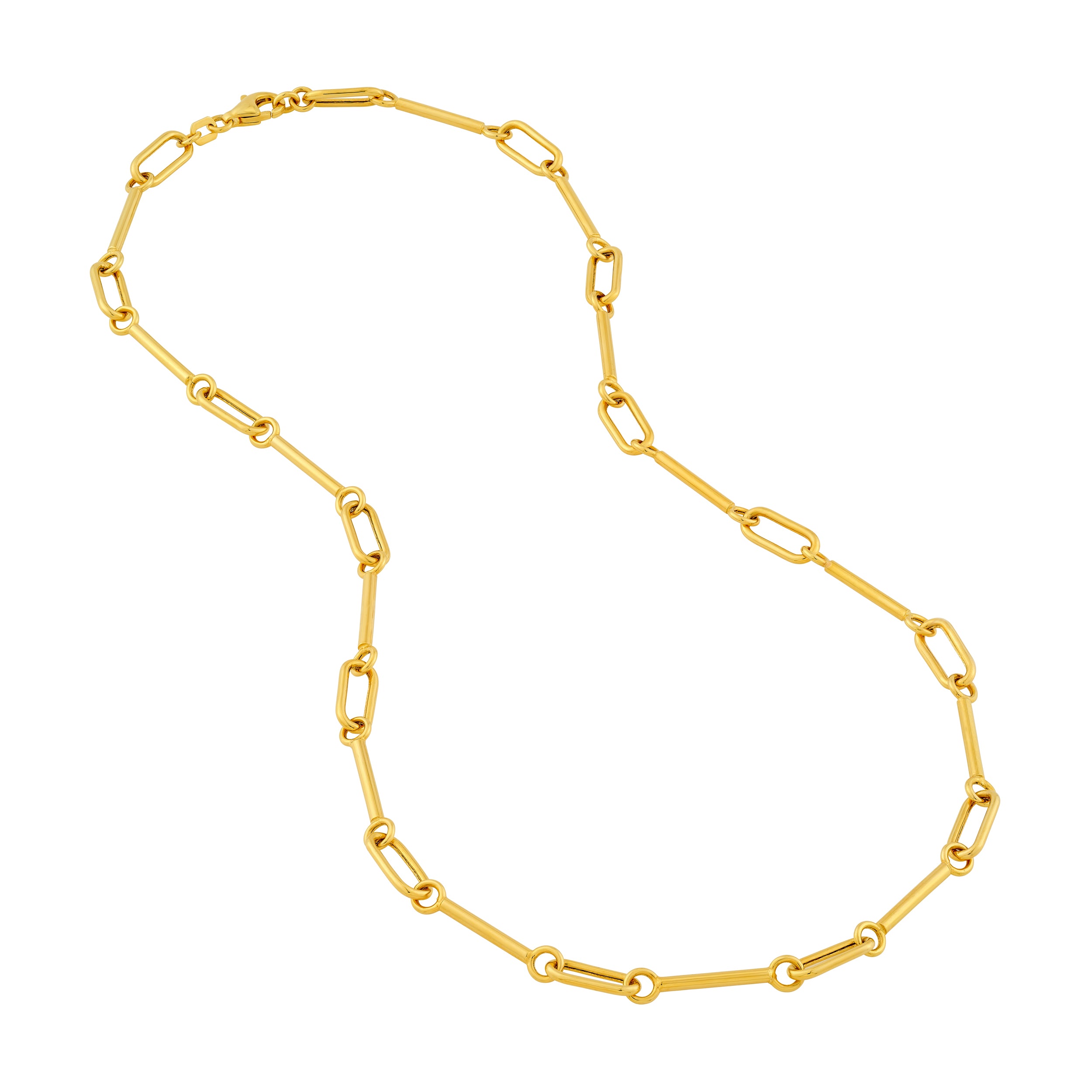 14K Yellow Gold Barbell Necklace Birmingham Jewelry Necklace Birmingham Jewelry 