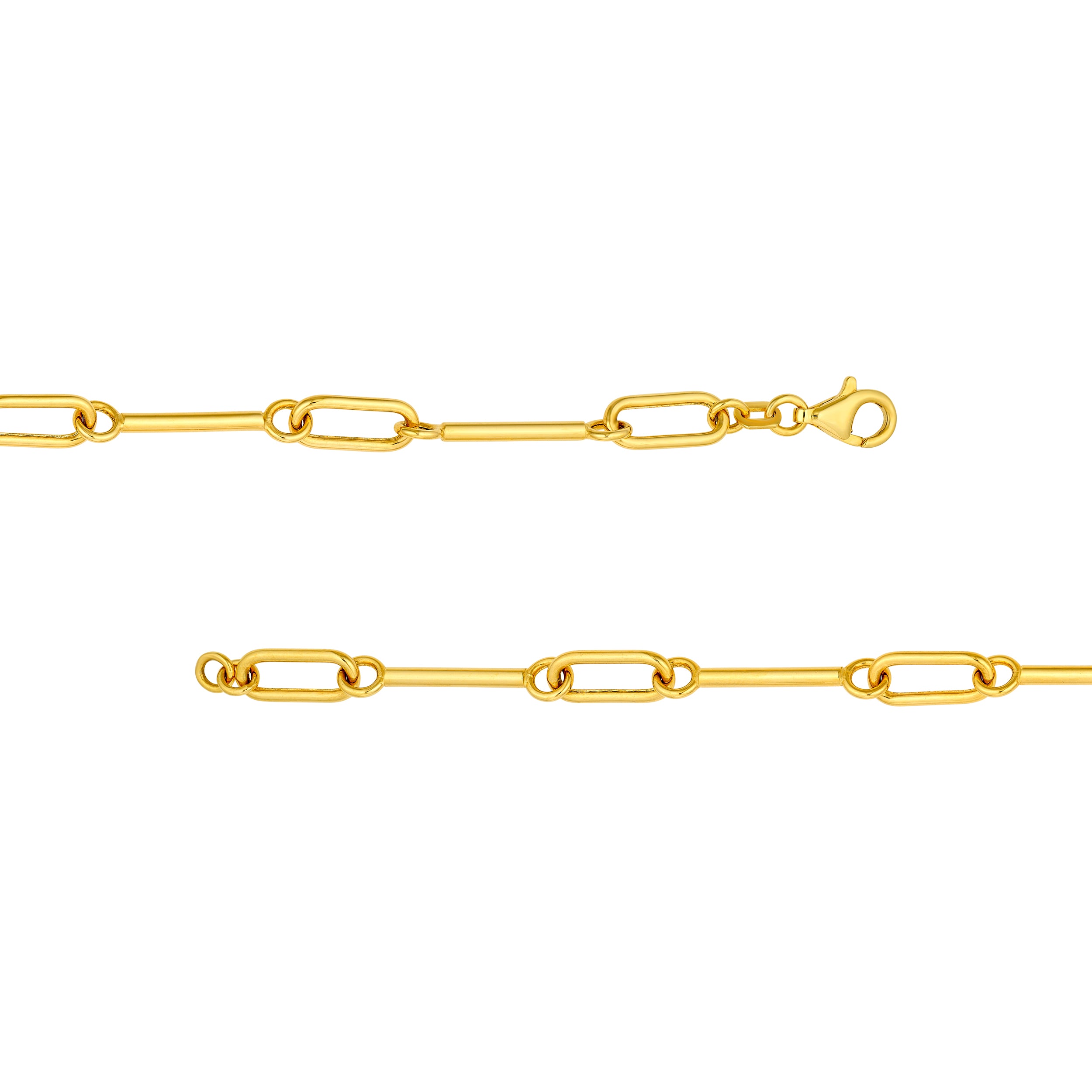 14K Yellow Gold Barbell Necklace Birmingham Jewelry Necklace Birmingham Jewelry 