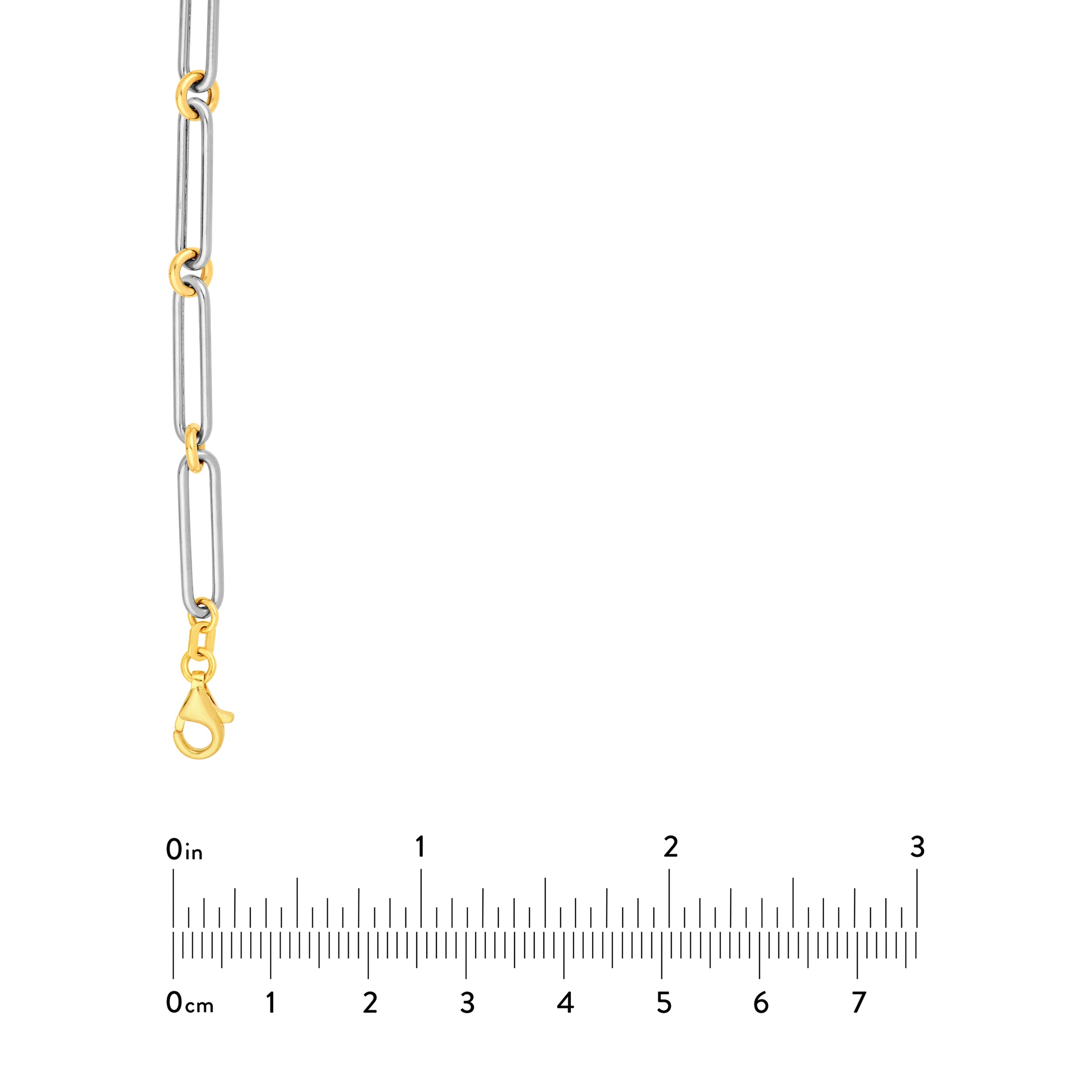 14K Two-Tone Gold Oval Oval Round Link 1+1 Chain Birmingham Jewelry Chain Birmingham Jewelry 