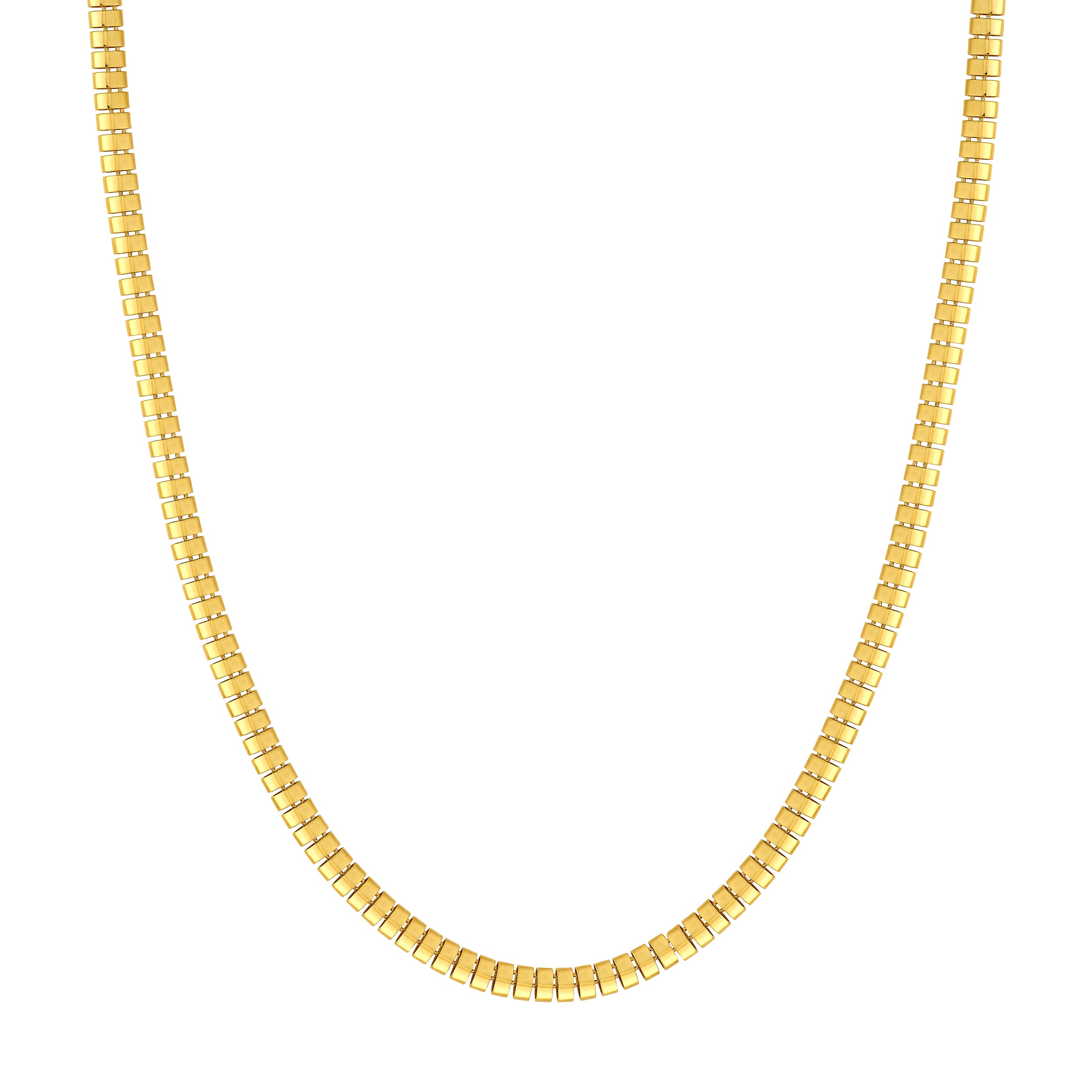 14K Yellow Gold 4.15mm Rectangular Link Chain