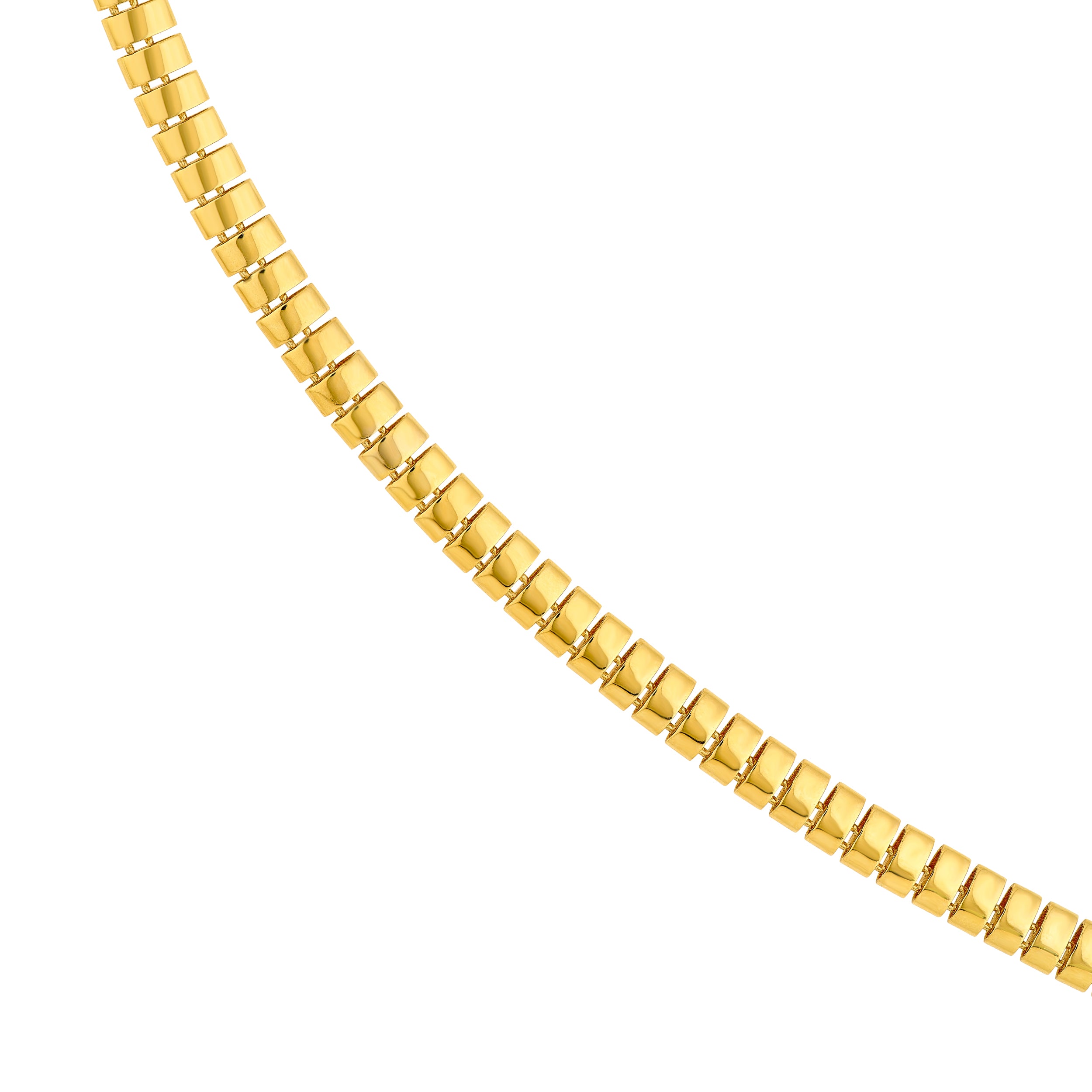 14K Yellow Gold 4.15mm Rectangular Link Chain