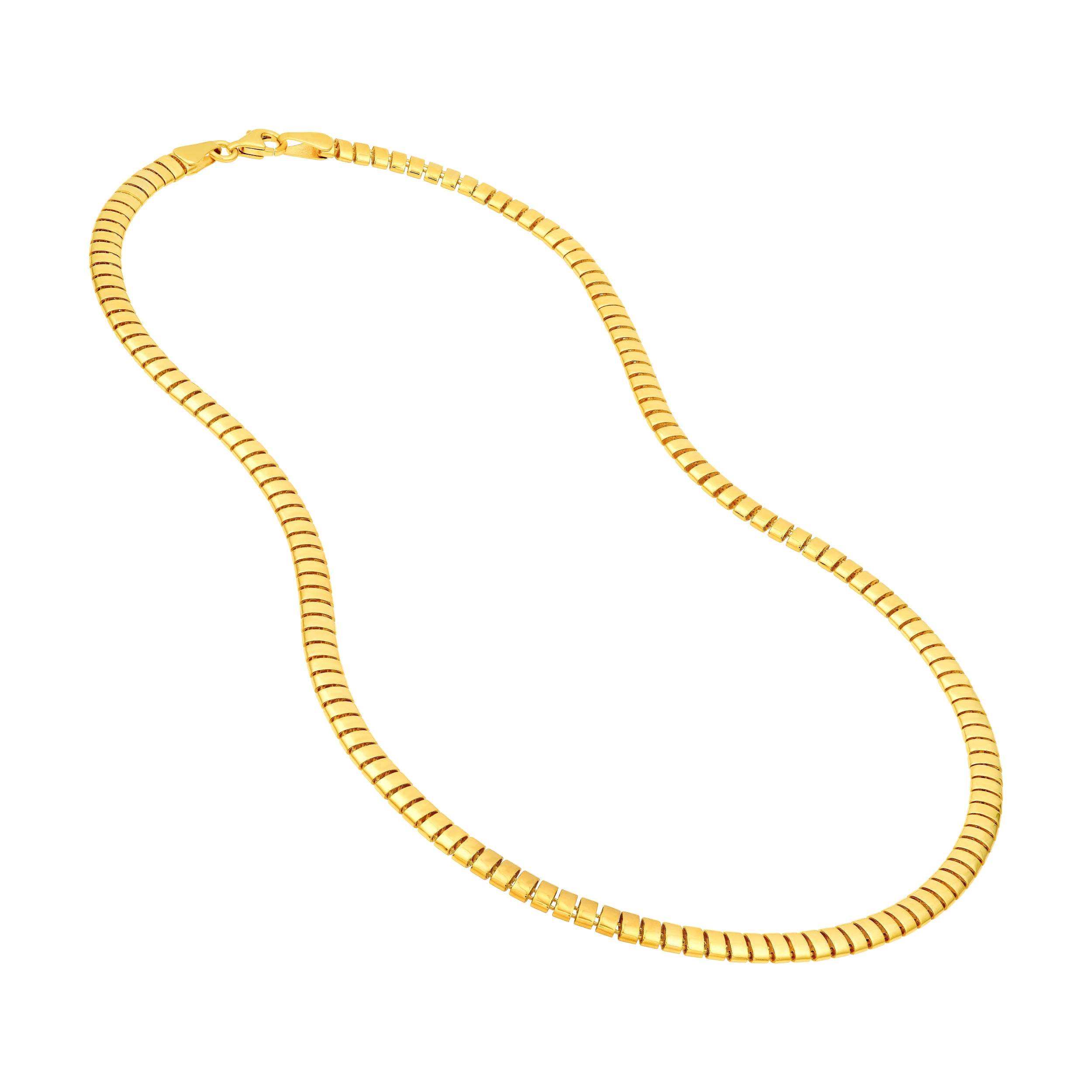 14K Yellow Gold 4.15mm Rectangular Link Chain