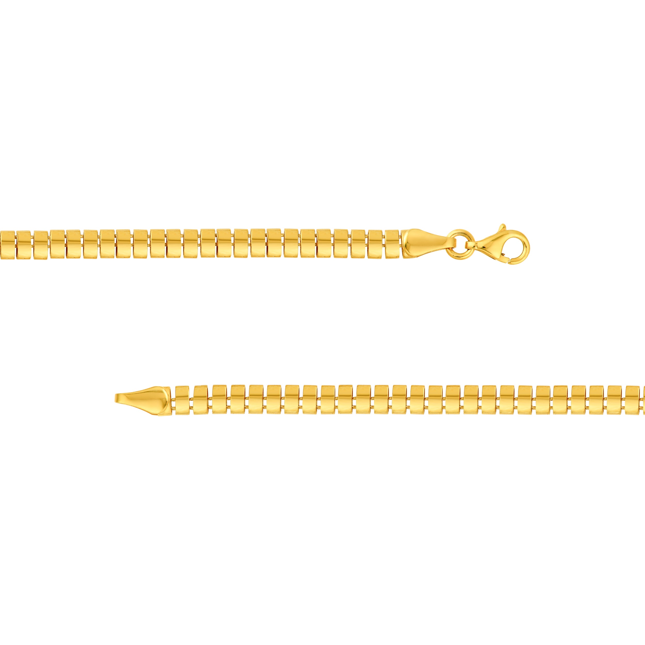 14K Yellow Gold 4.15mm Rectangular Link Chain
