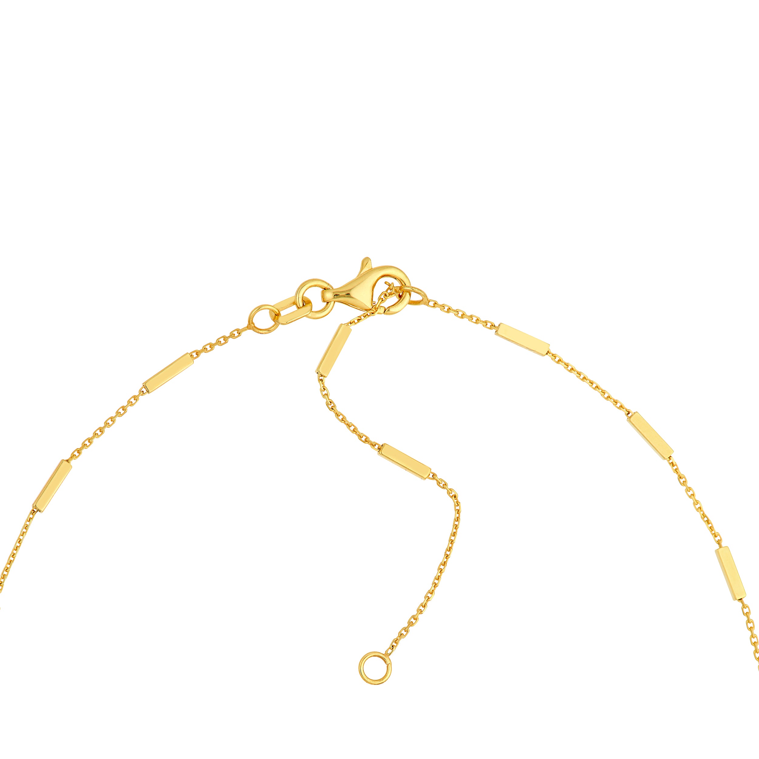 14K Yellow Gold Bar Station Cross Pendant Necklace Birmingham Jewelry Necklace Birmingham Jewelry 