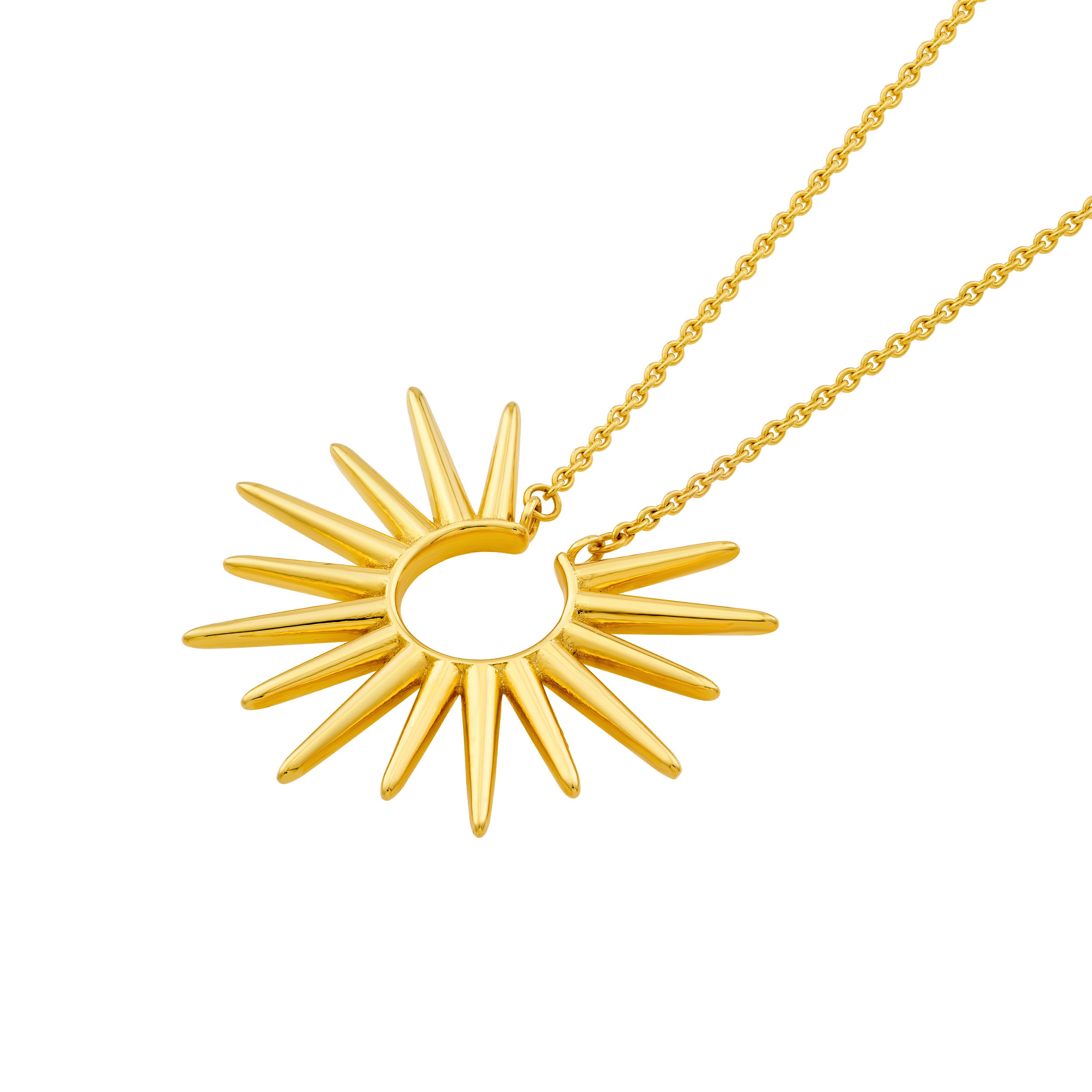14K Yellow Gold Sunburst Necklace Birmingham Jewelry Necklace Birmingham Jewelry 
