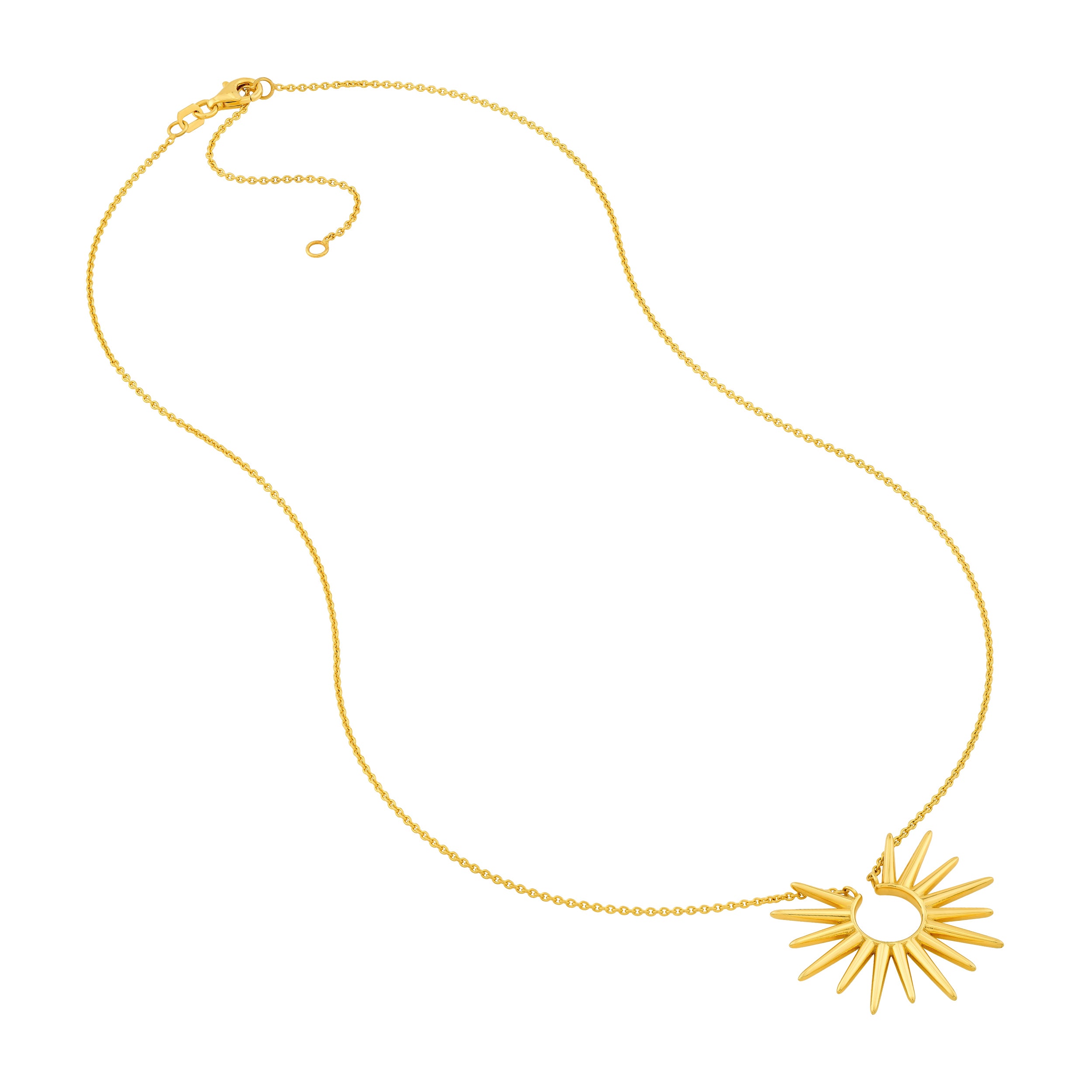 14K Yellow Gold Sunburst Necklace Birmingham Jewelry Necklace Birmingham Jewelry 