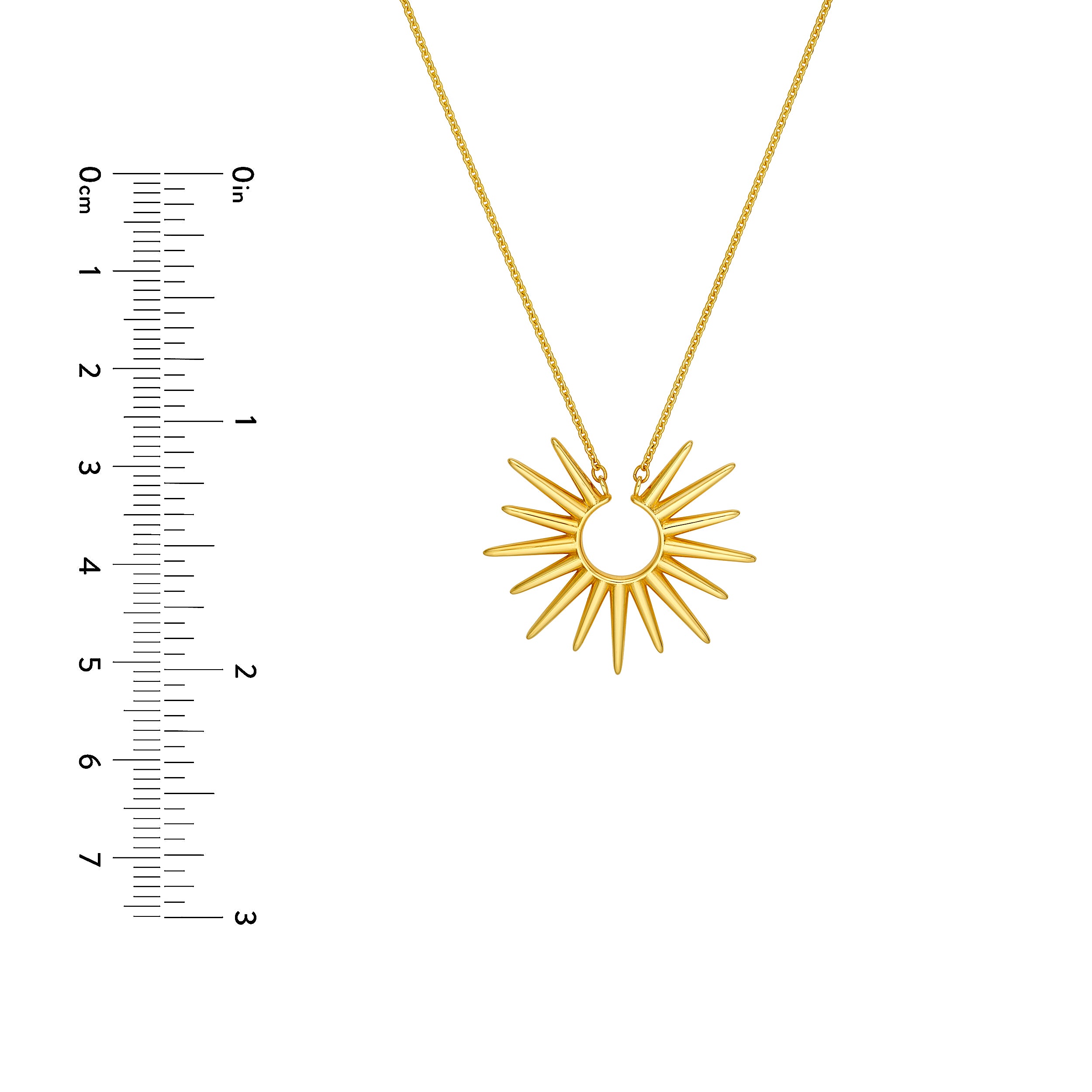 14K Yellow Gold Sunburst Necklace Birmingham Jewelry Necklace Birmingham Jewelry 