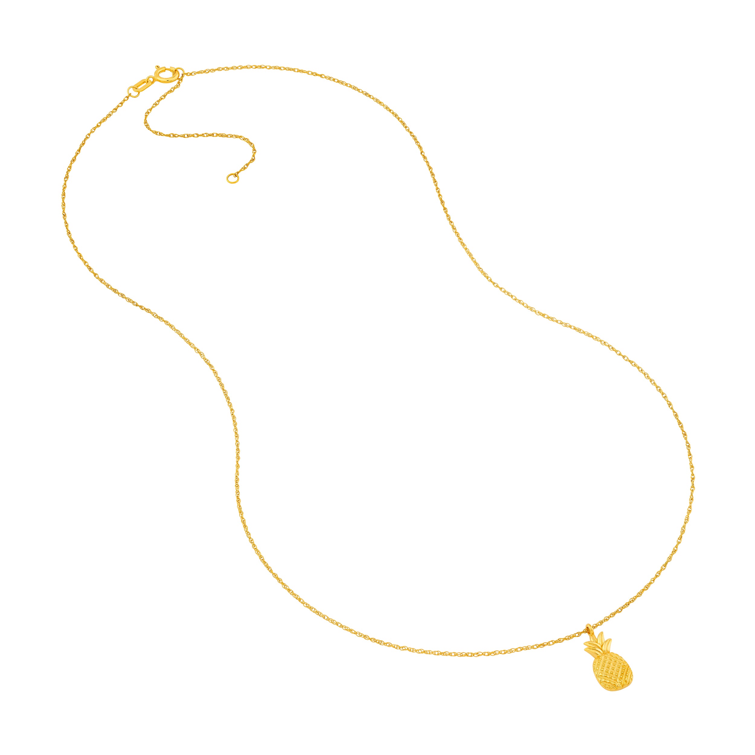 14K Yellow Gold So You Pineapple Pendant Necklace Birmingham Jewelry Necklace Birmingham Jewelry 