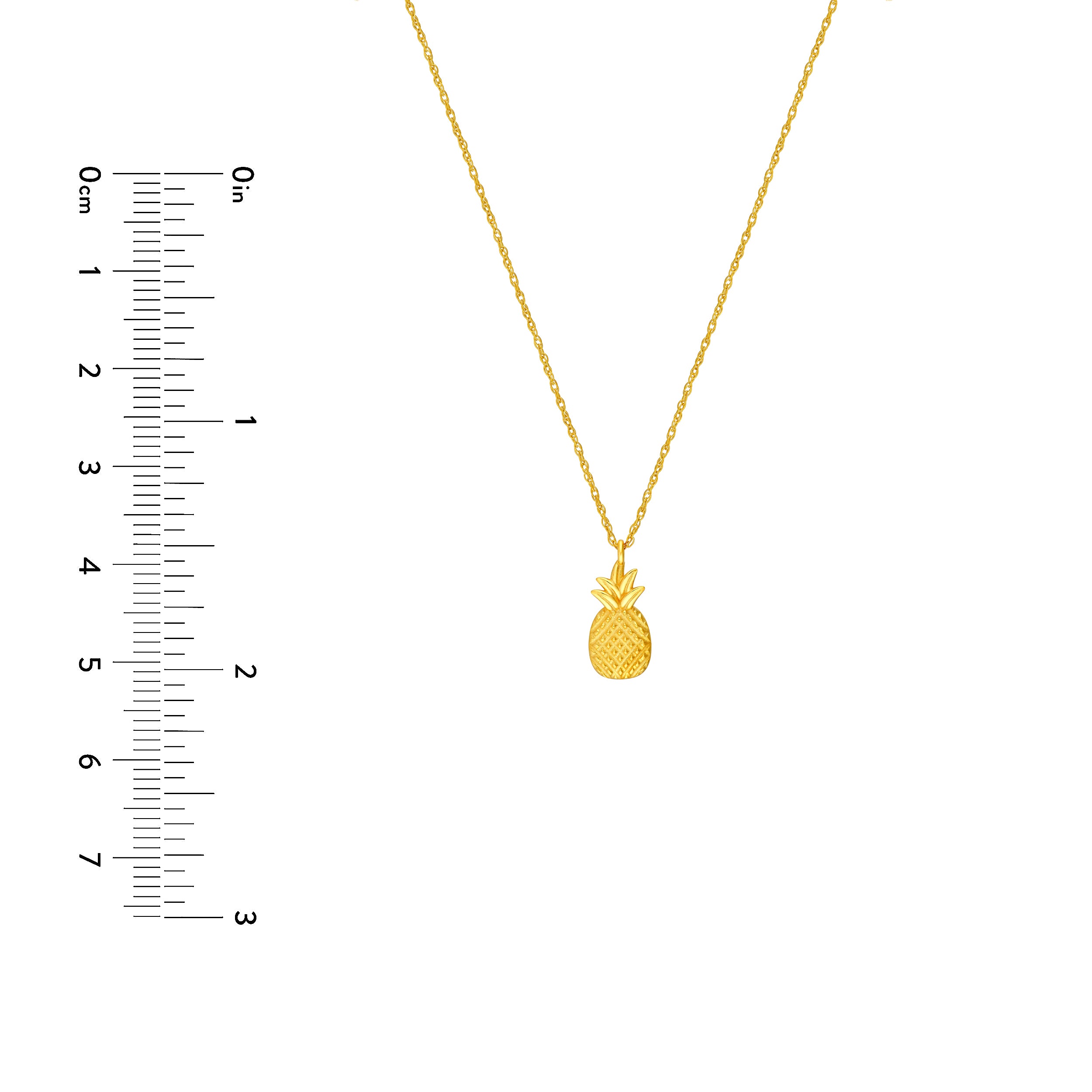 14K Yellow Gold So You Pineapple Pendant Necklace Birmingham Jewelry Necklace Birmingham Jewelry 