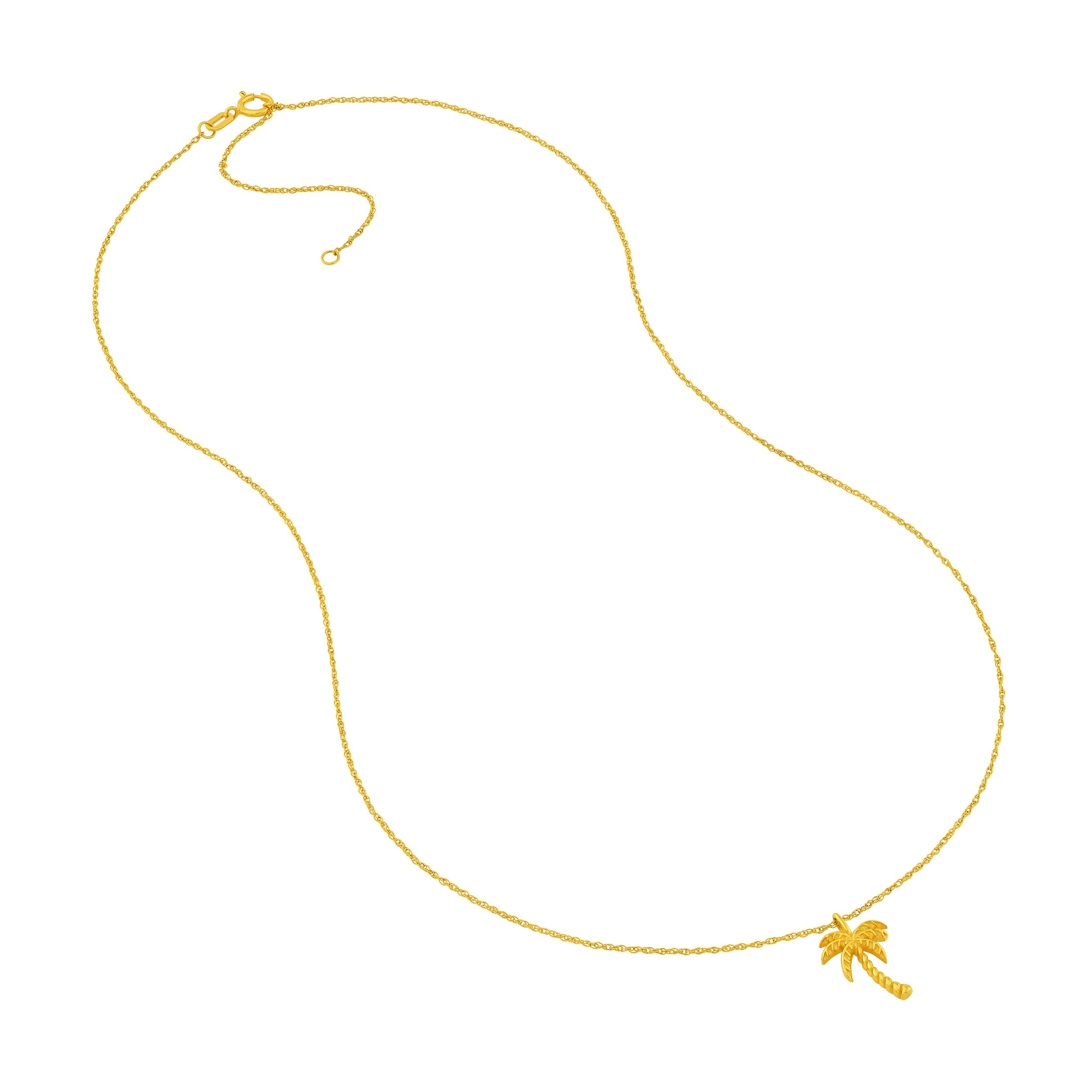 14K Yellow Gold So You Palm Tree Pendant Necklace Birmingham Jewelry Necklace Birmingham Jewelry 