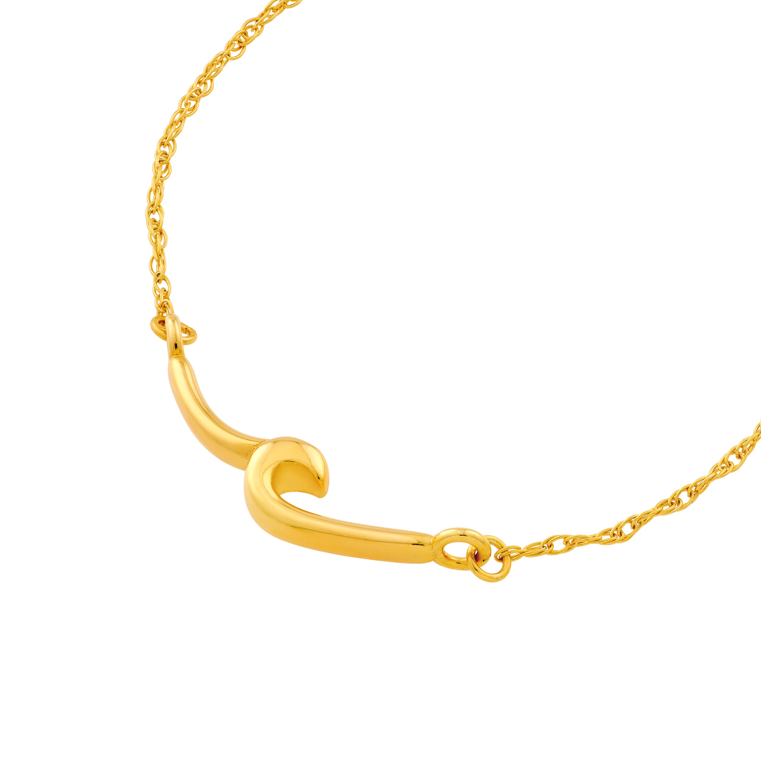 14K Yellow Gold So You Ocean Wave Necklace Birmingham Jewelry Necklace Birmingham Jewelry 