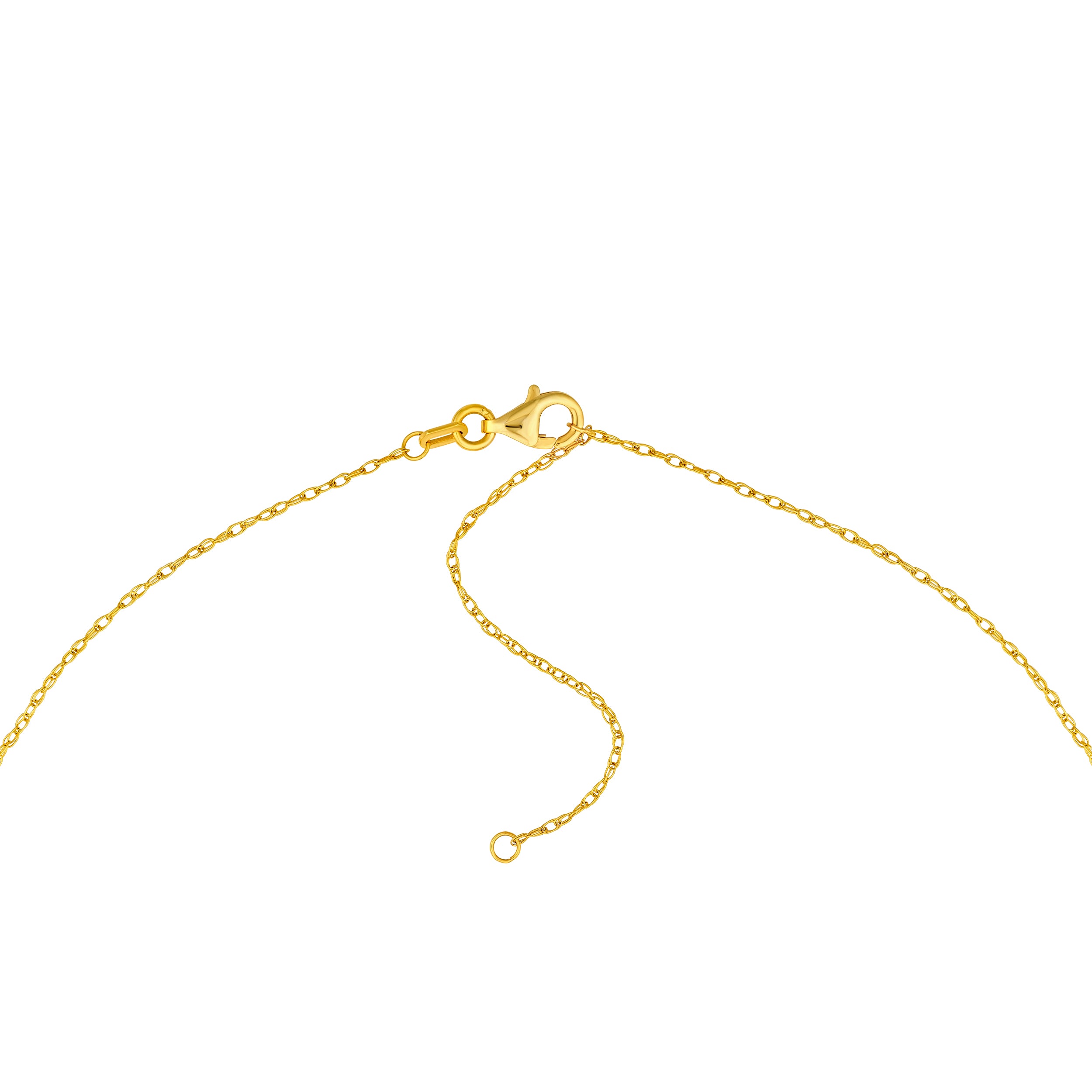 14K Yellow Gold Twist Open Heart Rope Necklace Birmingham Jewelry Necklace Birmingham Jewelry 