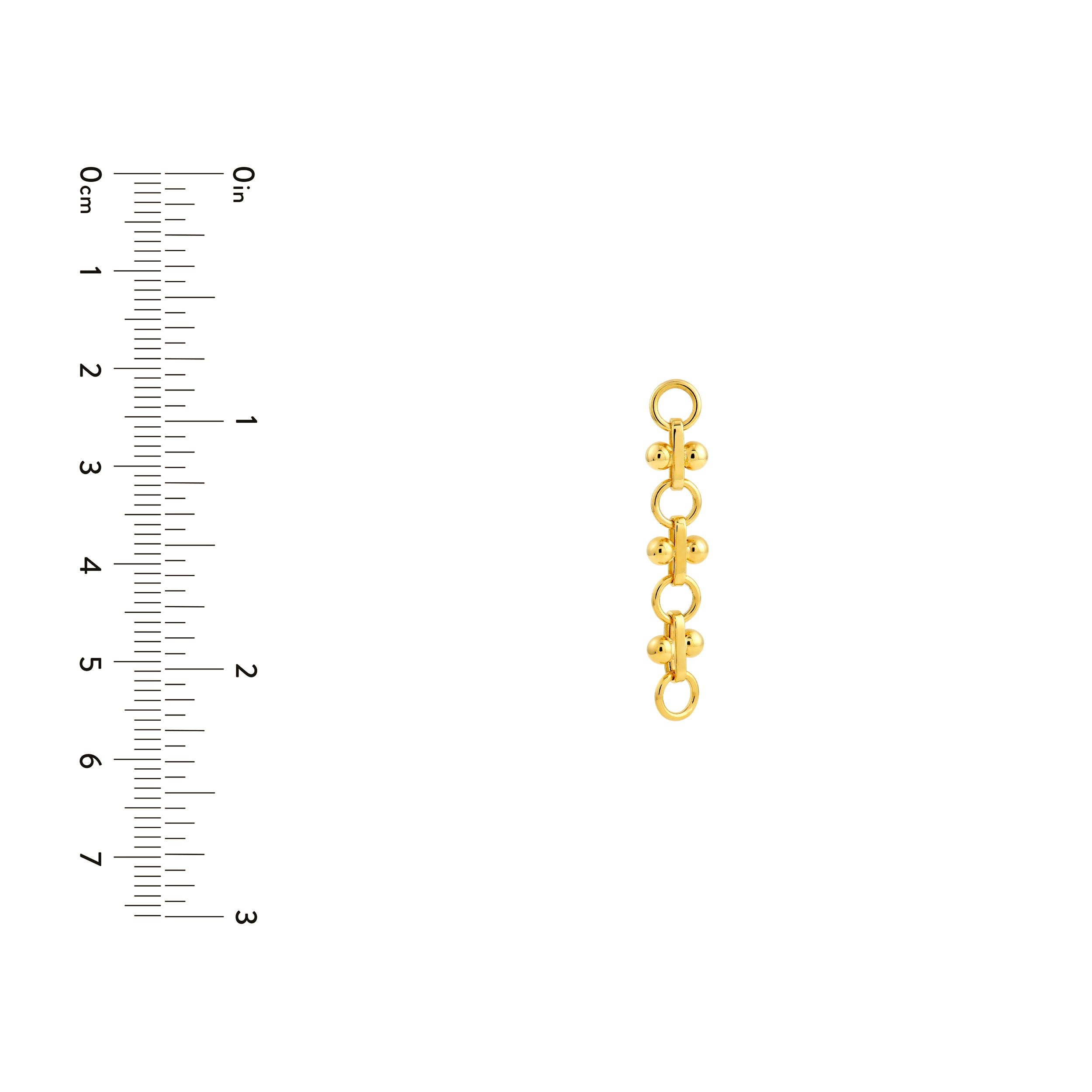 14K Yellow Gold Bead & Bar Drop Earrings Birmingham Jewelry Earrings Birmingham Jewelry 