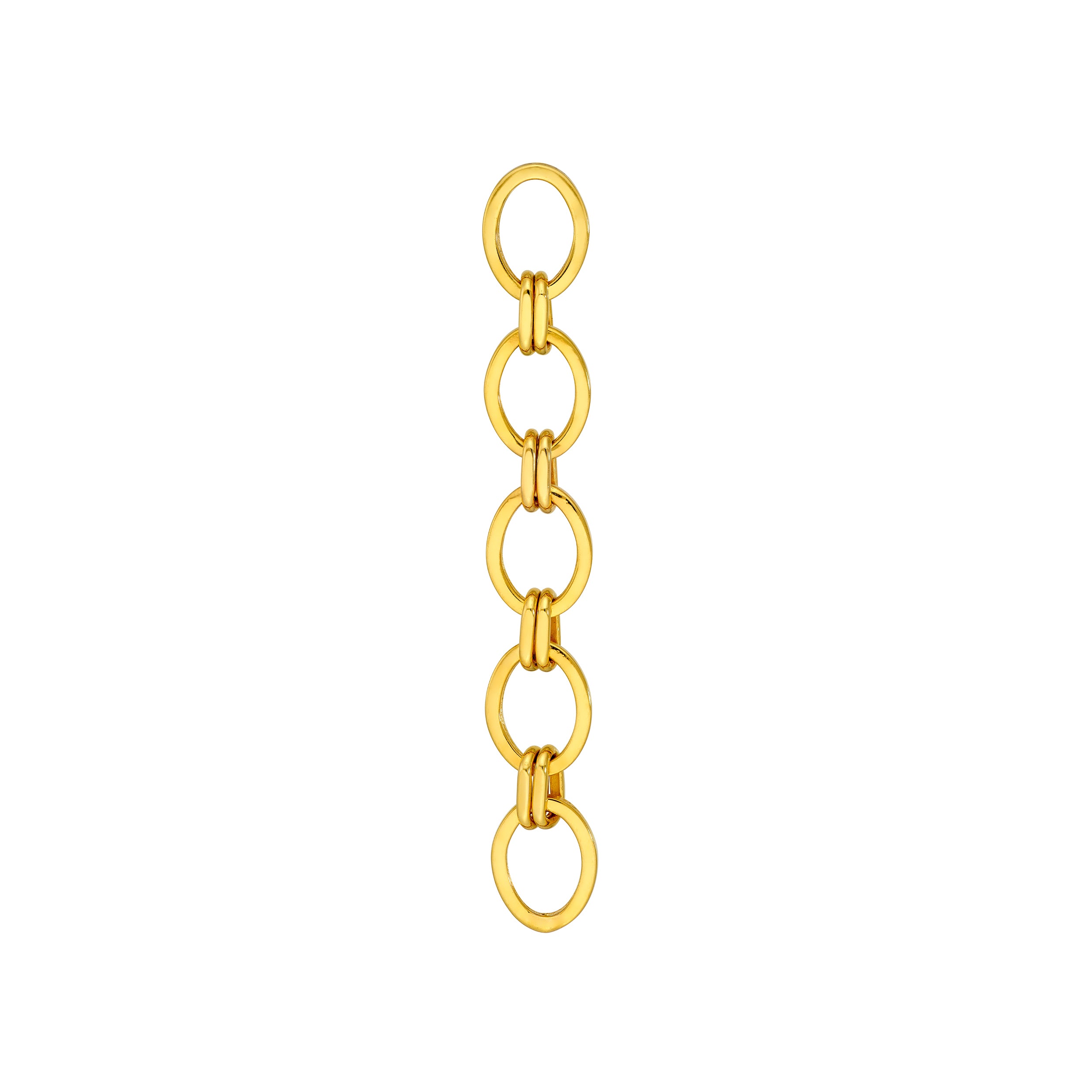 14K Yellow Gold Oval Link Dangle Earrings Birmingham Jewelry Earrings Birmingham Jewelry 