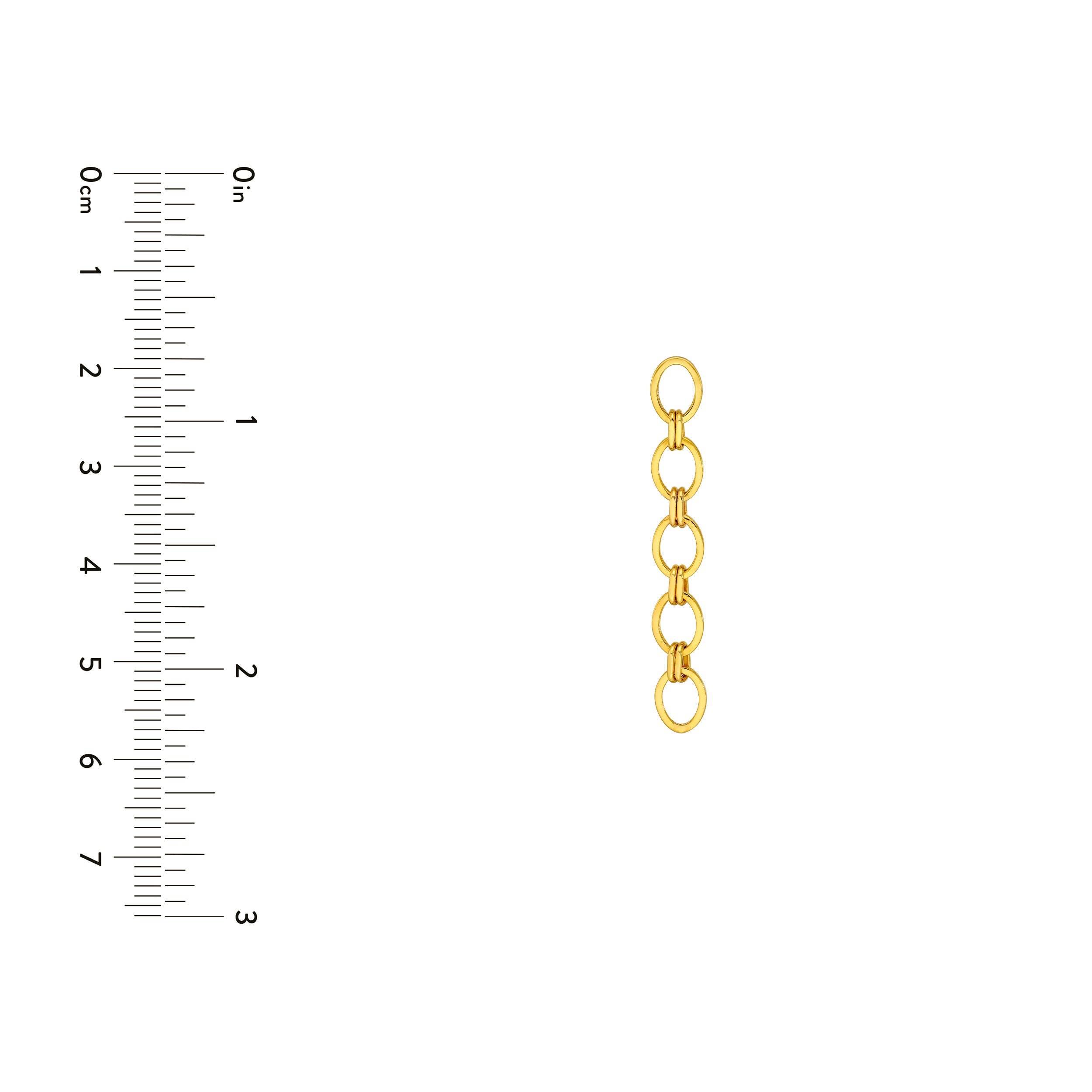 14K Yellow Gold Oval Link Dangle Earrings Birmingham Jewelry Earrings Birmingham Jewelry 