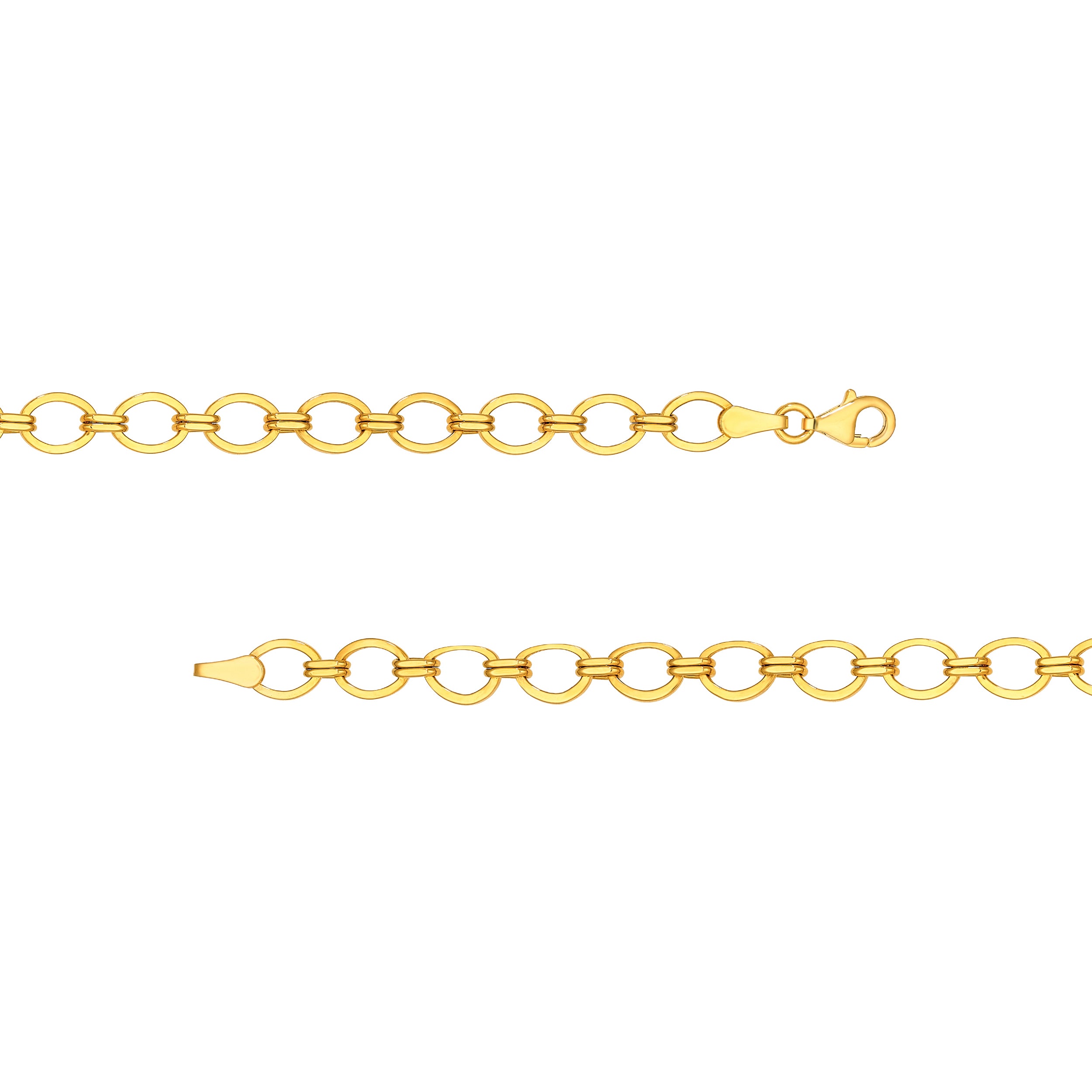14K Yellow Gold Oval Link 1+1 Chain Birmingham Jewelry Chain Birmingham Jewelry 