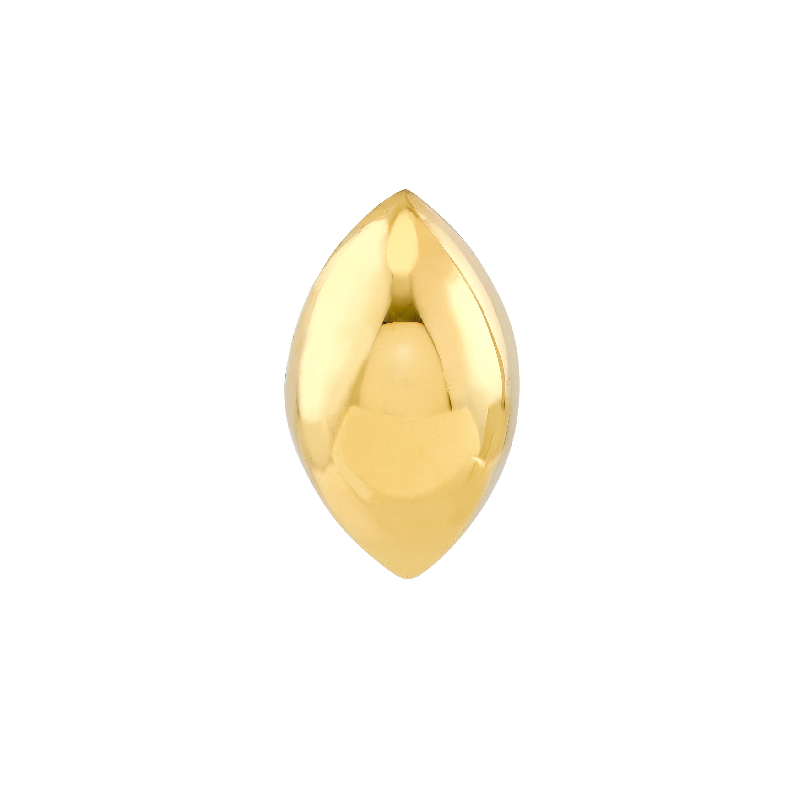 14K Yellow Gold Rounded Marquise Shape Stud Earrings Birmingham Jewelry Earrings Birmingham Jewelry 