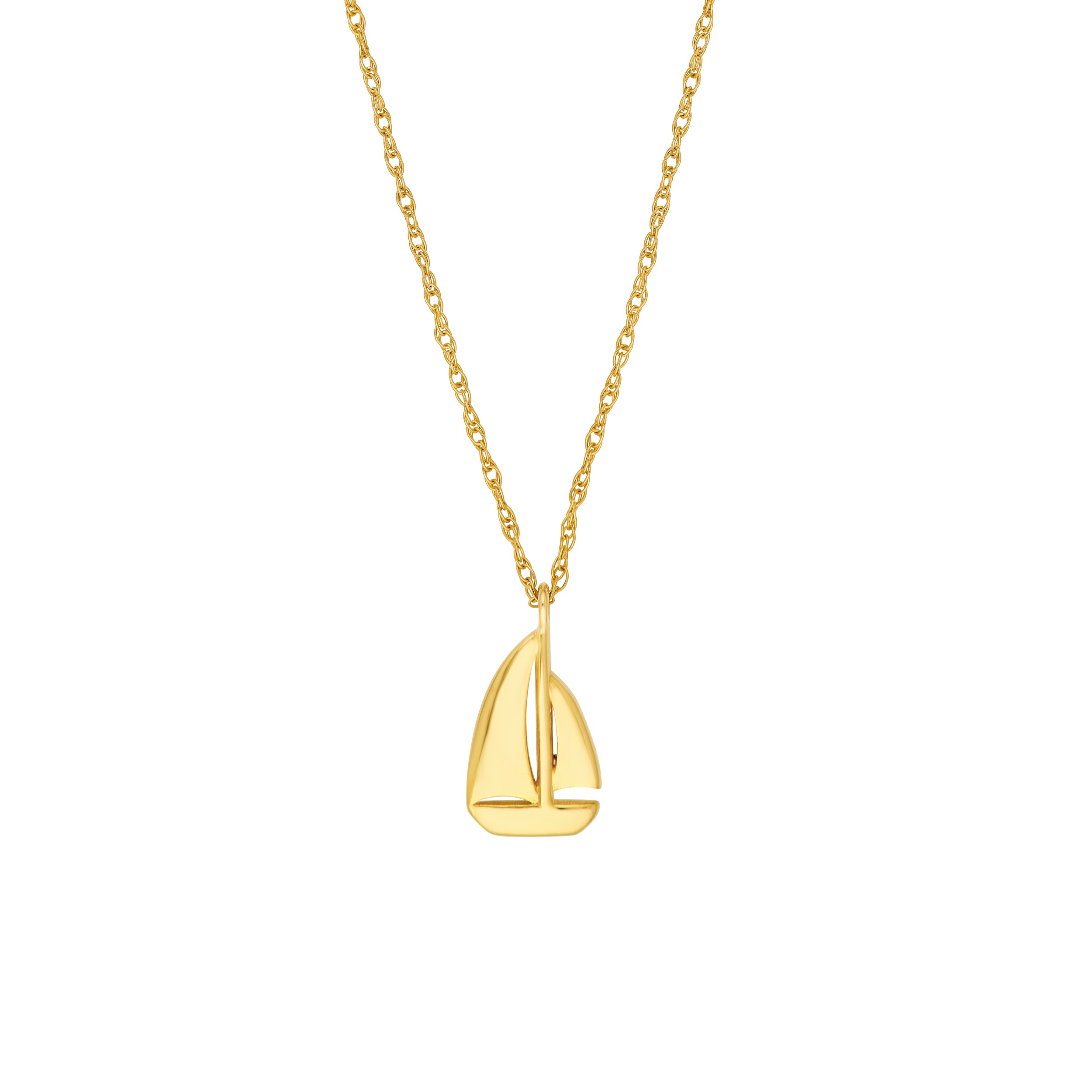 14K Yellow Gold So You Sailboat Necklace Birmingham Jewelry Necklace Birmingham Jewelry 