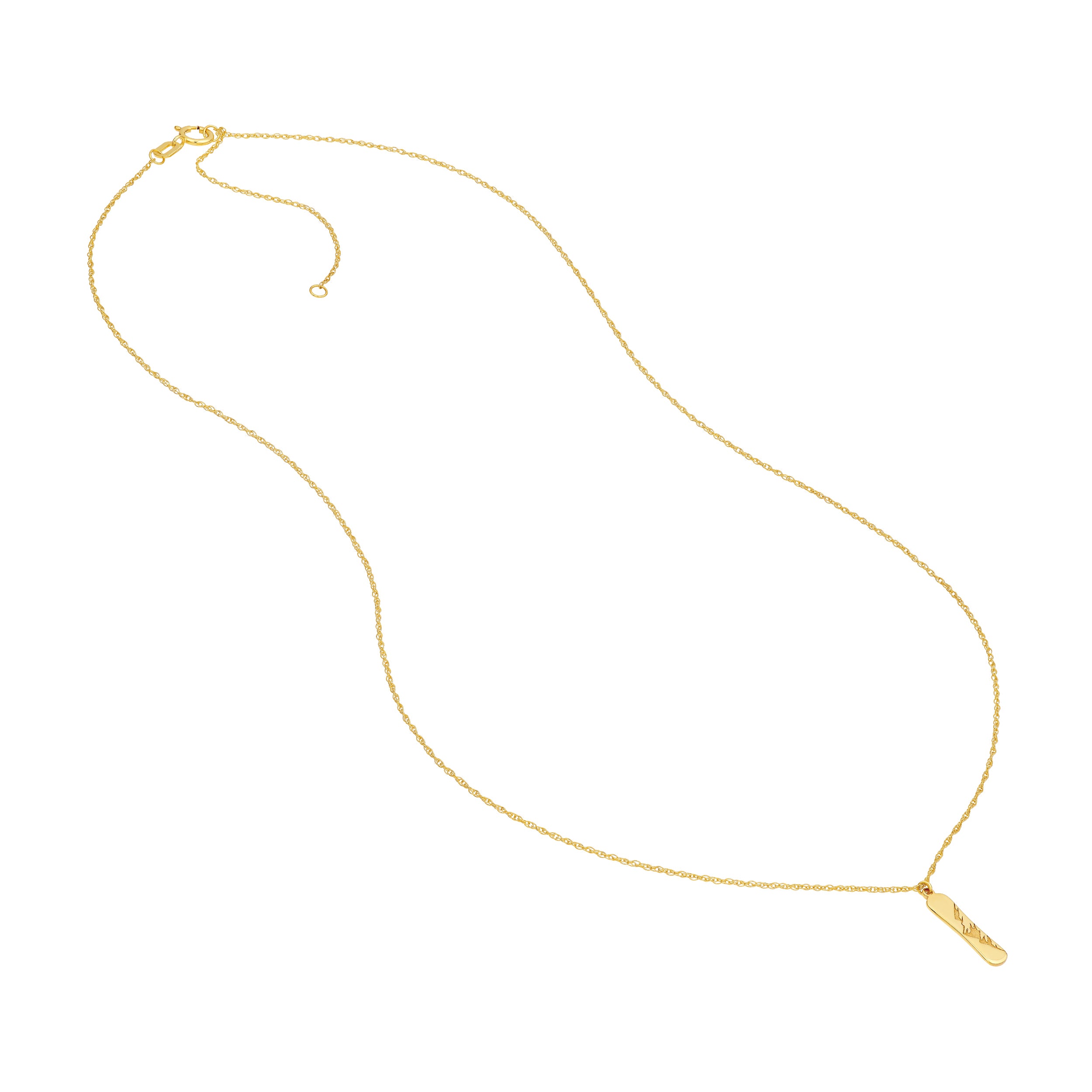 14K Yellow Gold So You Snowboard Necklace Birmingham Jewelry Necklace Birmingham Jewelry 