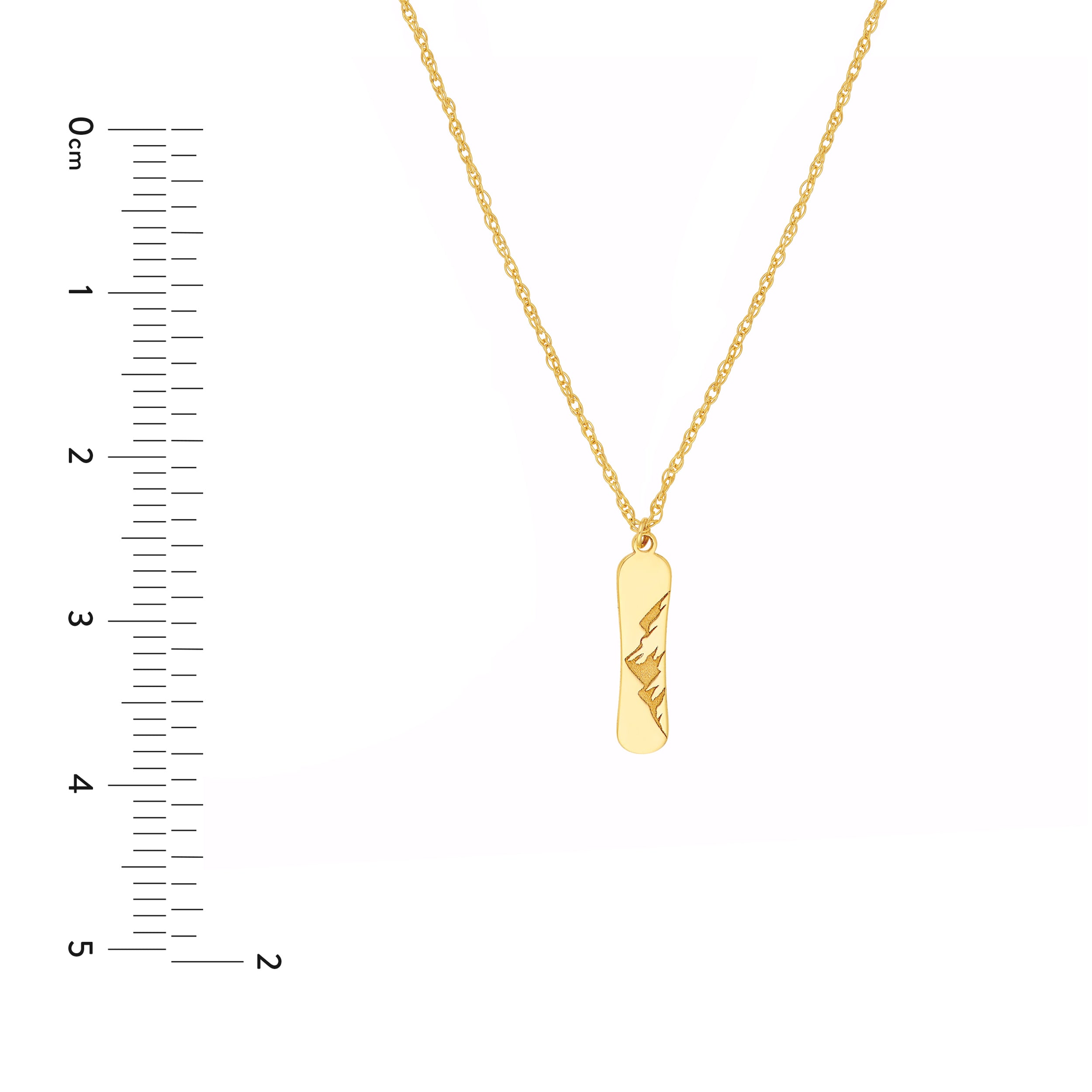 14K Yellow Gold So You Snowboard Necklace Birmingham Jewelry Necklace Birmingham Jewelry 