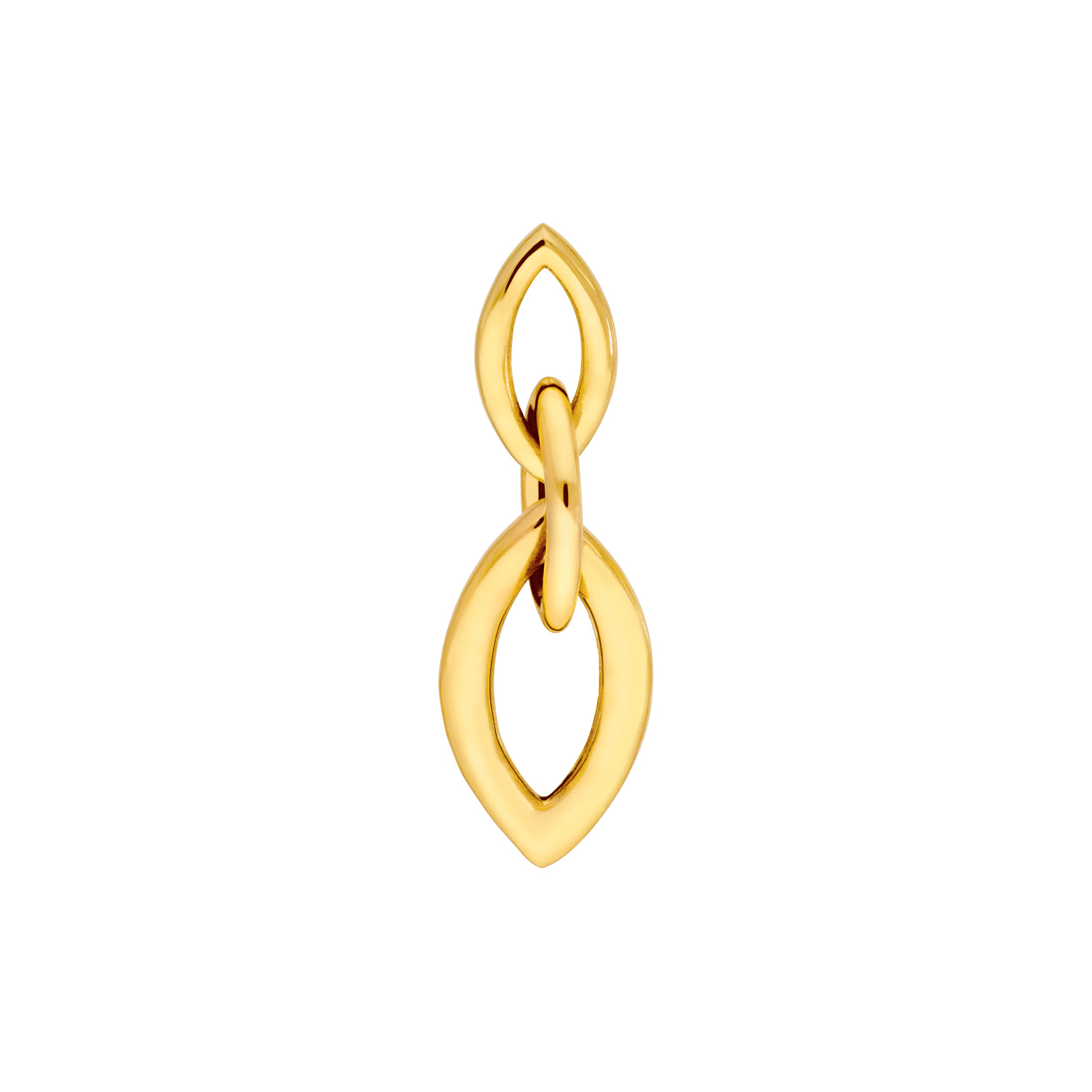 14K Yellow Gold Marquise Trio Link Dangle Earrings Birmingham Jewelry Earrings Birmingham Jewelry 
