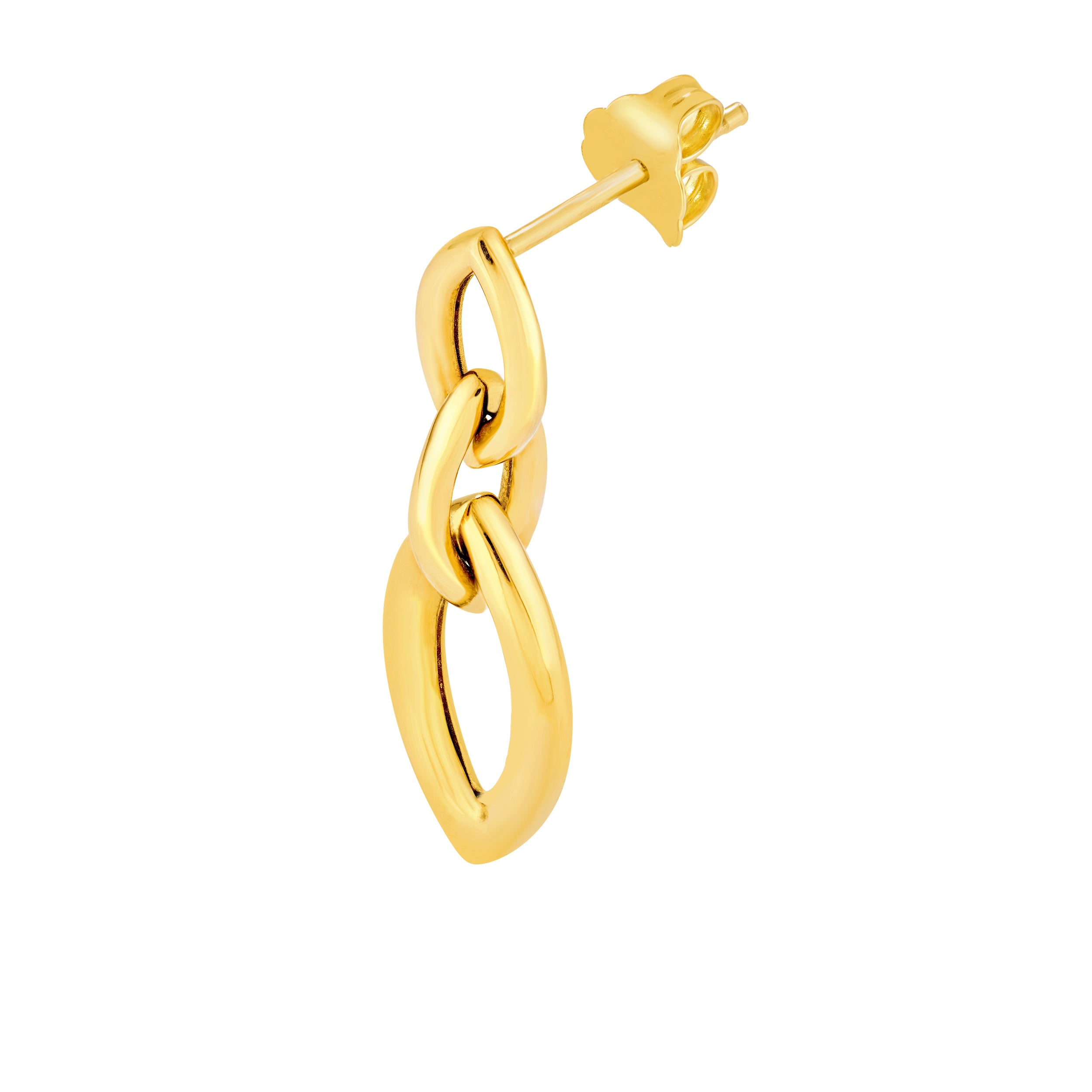 14K Yellow Gold Marquise Trio Link Dangle Earrings Birmingham Jewelry Earrings Birmingham Jewelry 