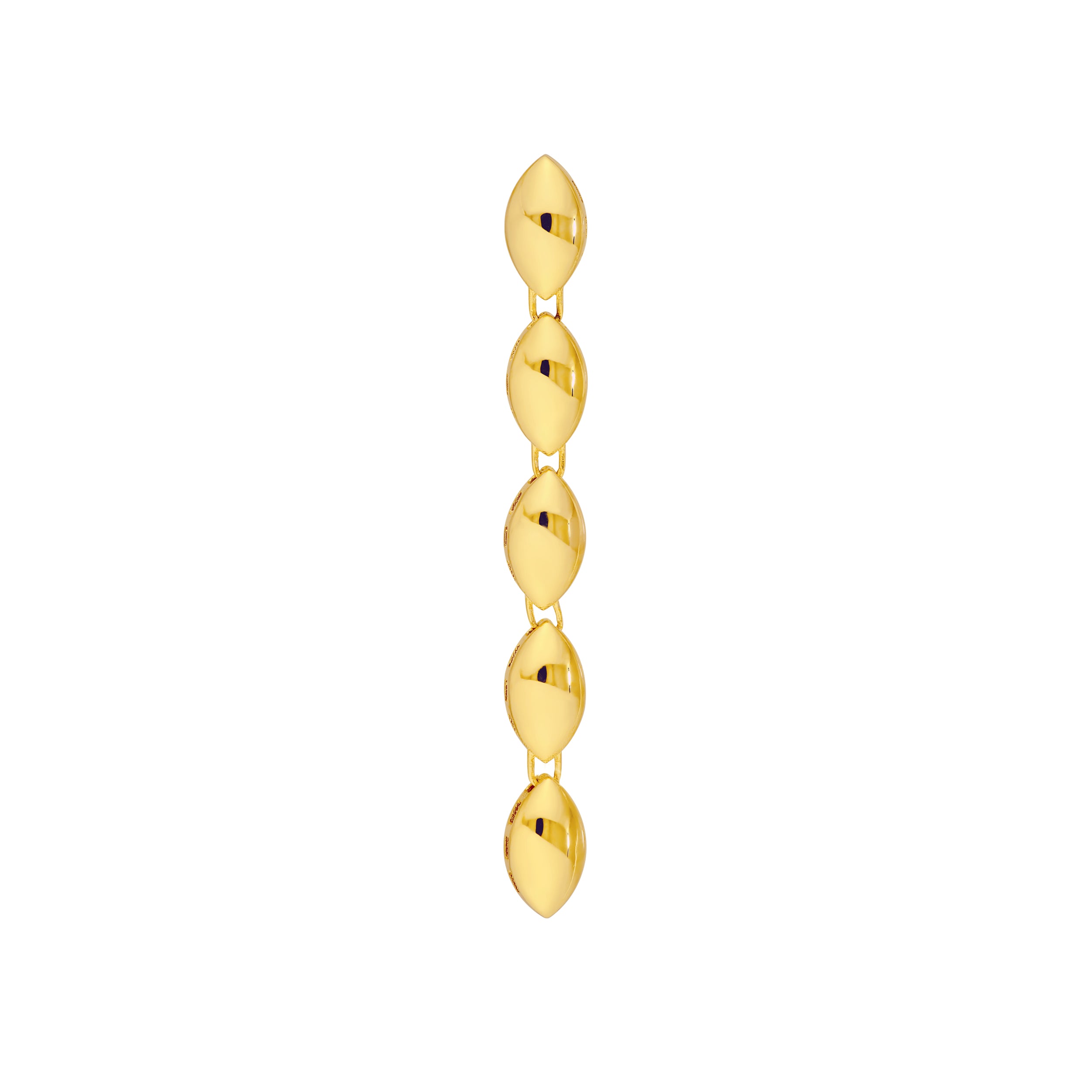 14K Yellow Gold Puffy Marquise Dangle Earrings Birmingham Jewelry Earrings Birmingham Jewelry 