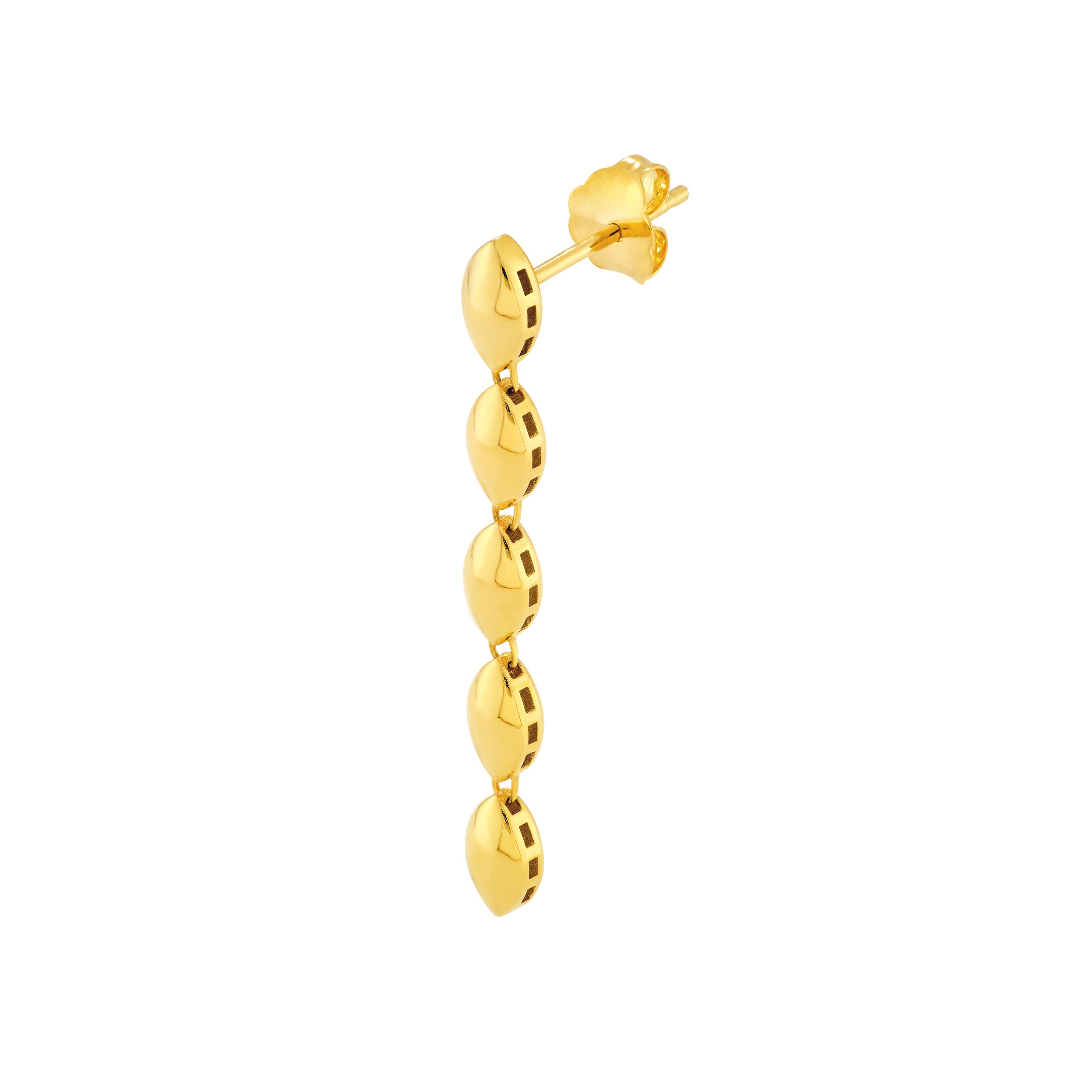 14K Yellow Gold Puffy Marquise Dangle Earrings Birmingham Jewelry Earrings Birmingham Jewelry 