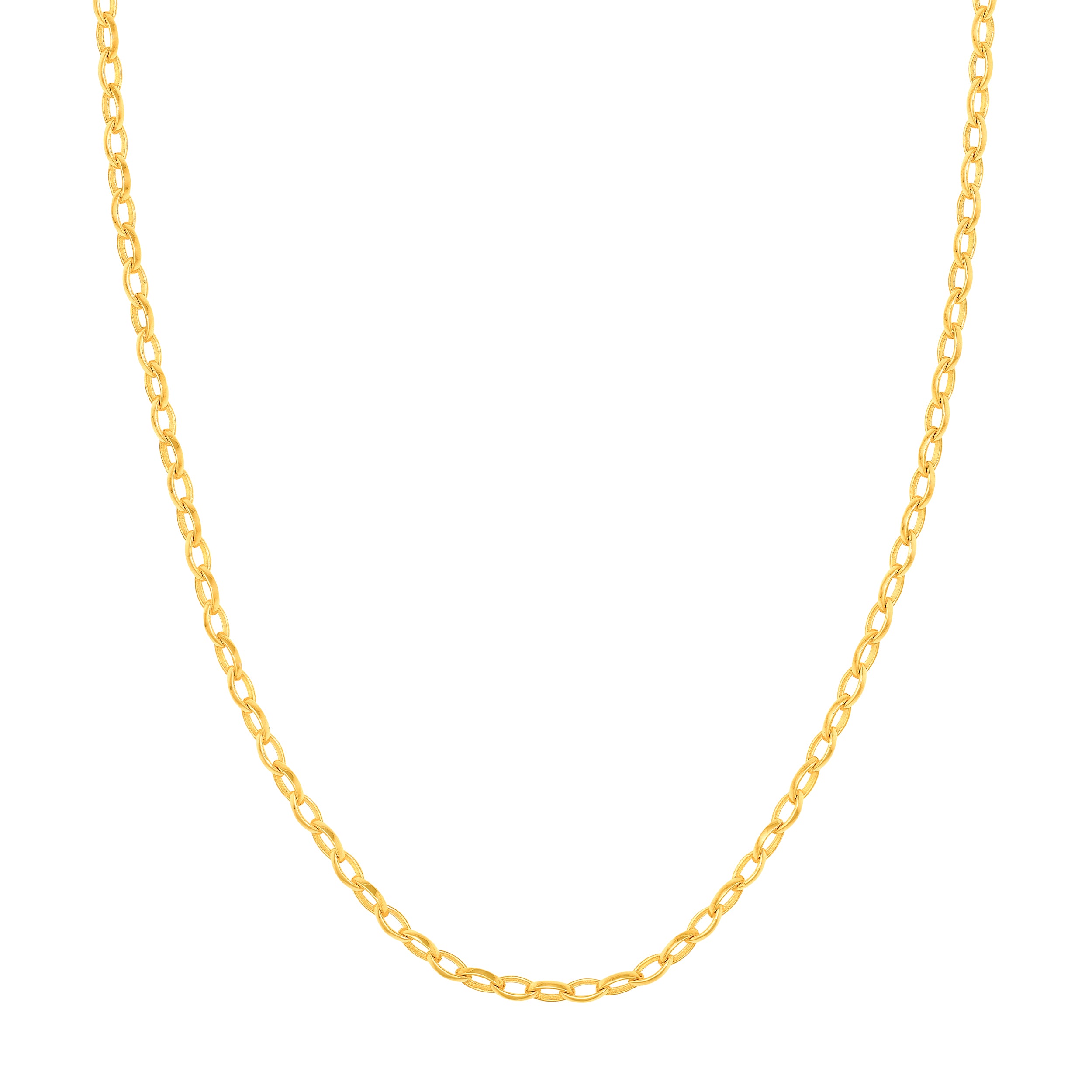 14K Yellow Gold Marquise Link Chain