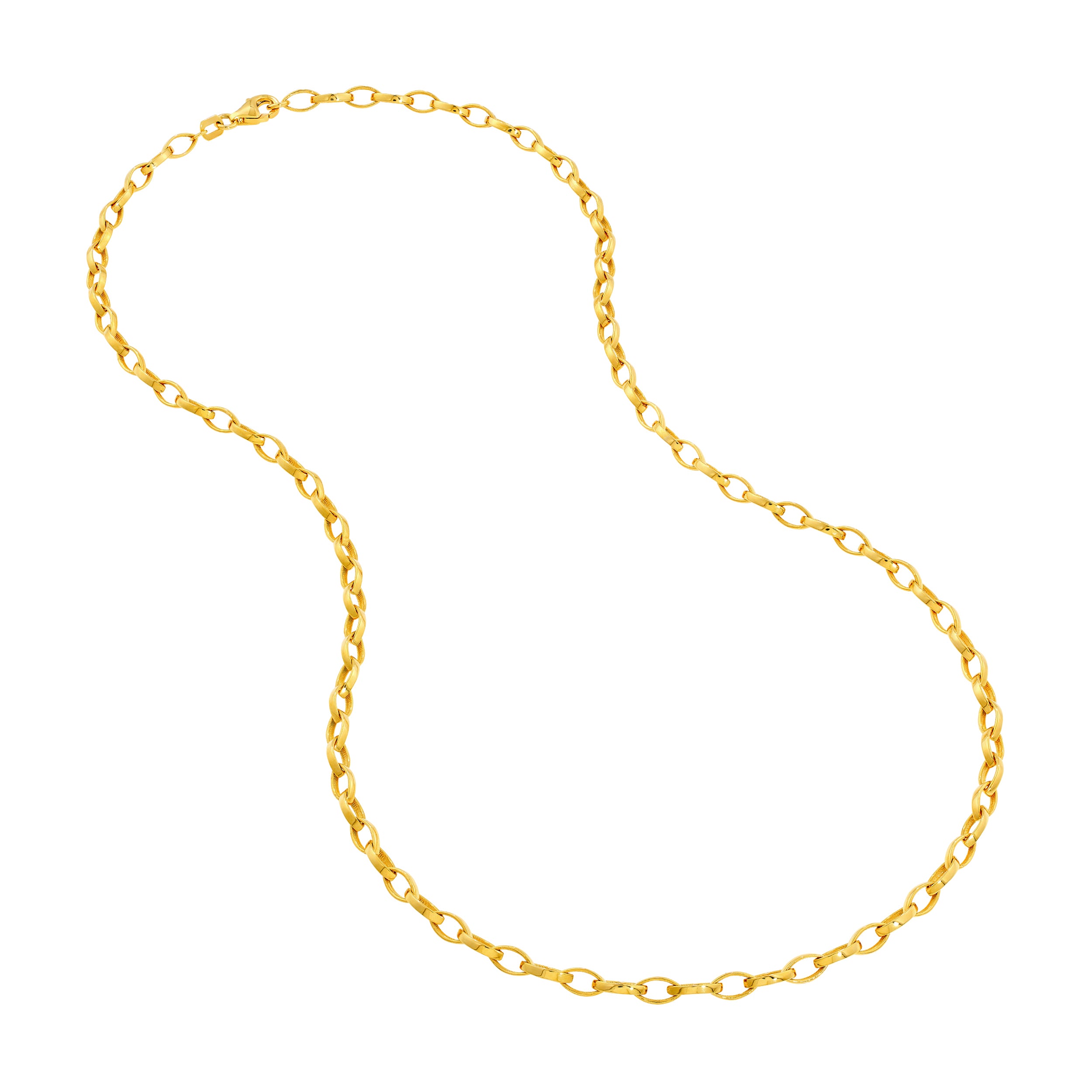 14K Yellow Gold Marquise Link Chain