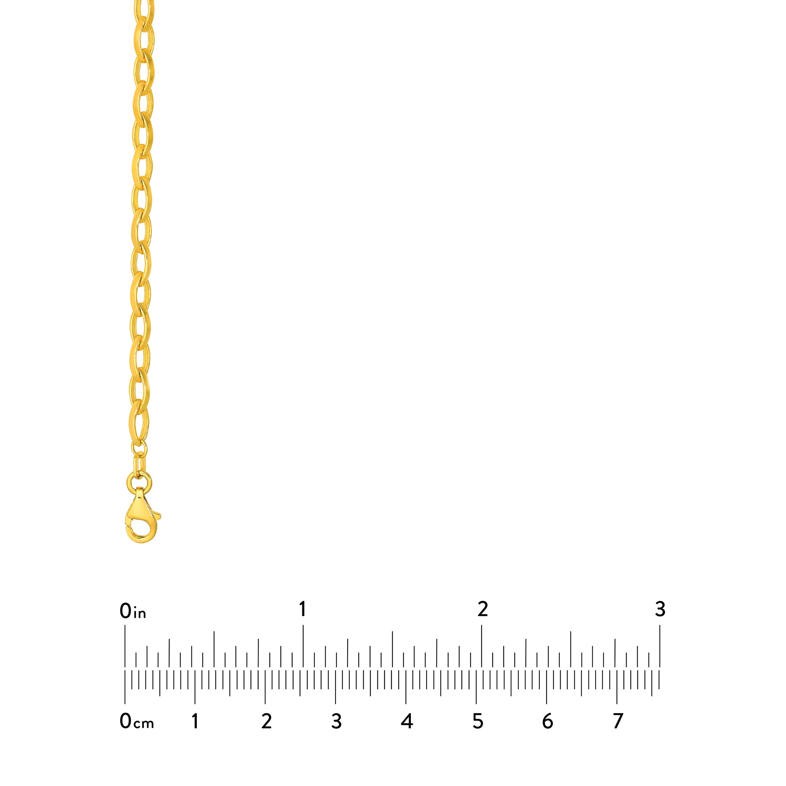 14K Yellow Gold Marquise Link Chain