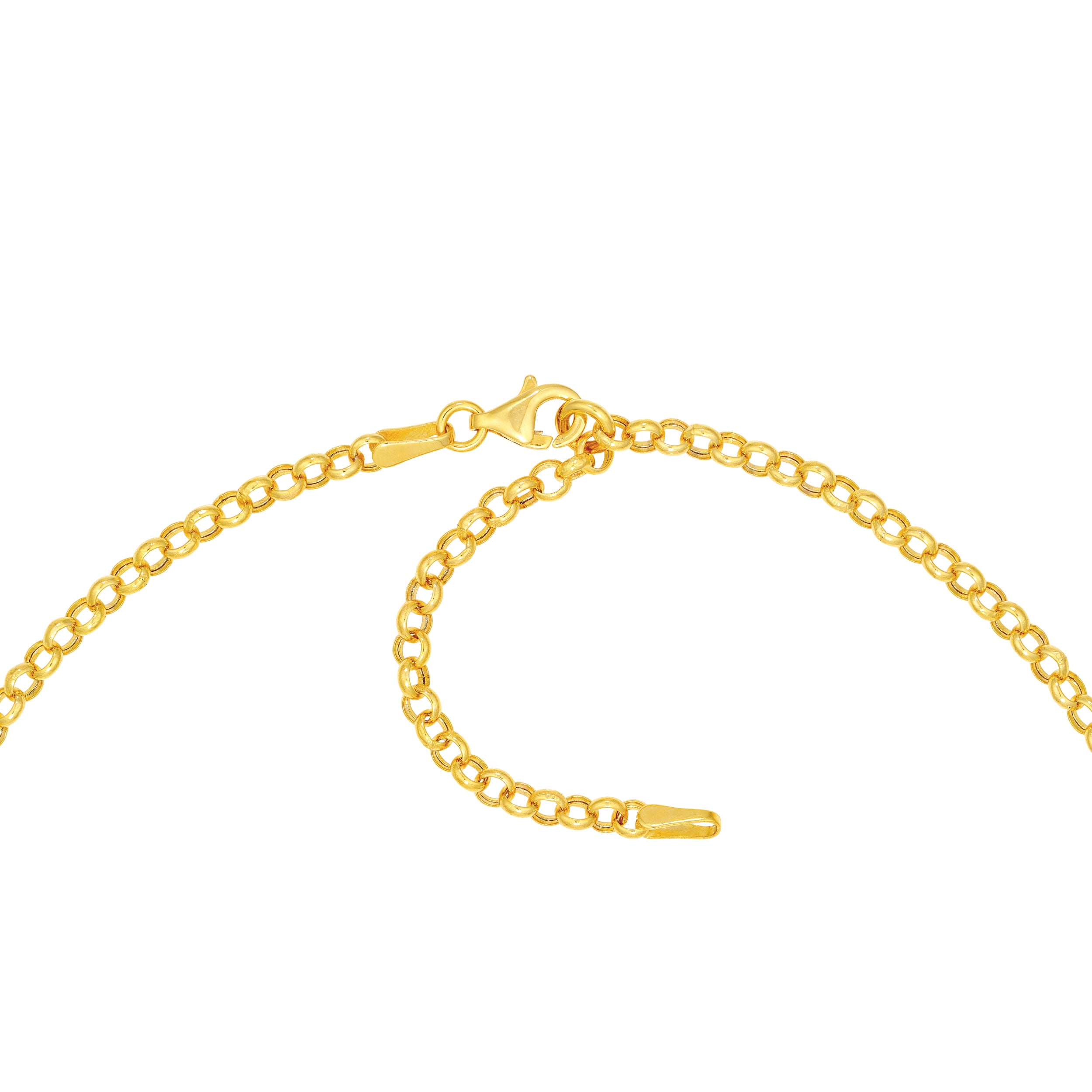 14K Yellow Gold Interlocking Paper Clip Station Necklace Birmingham Jewelry Necklace Birmingham Jewelry 