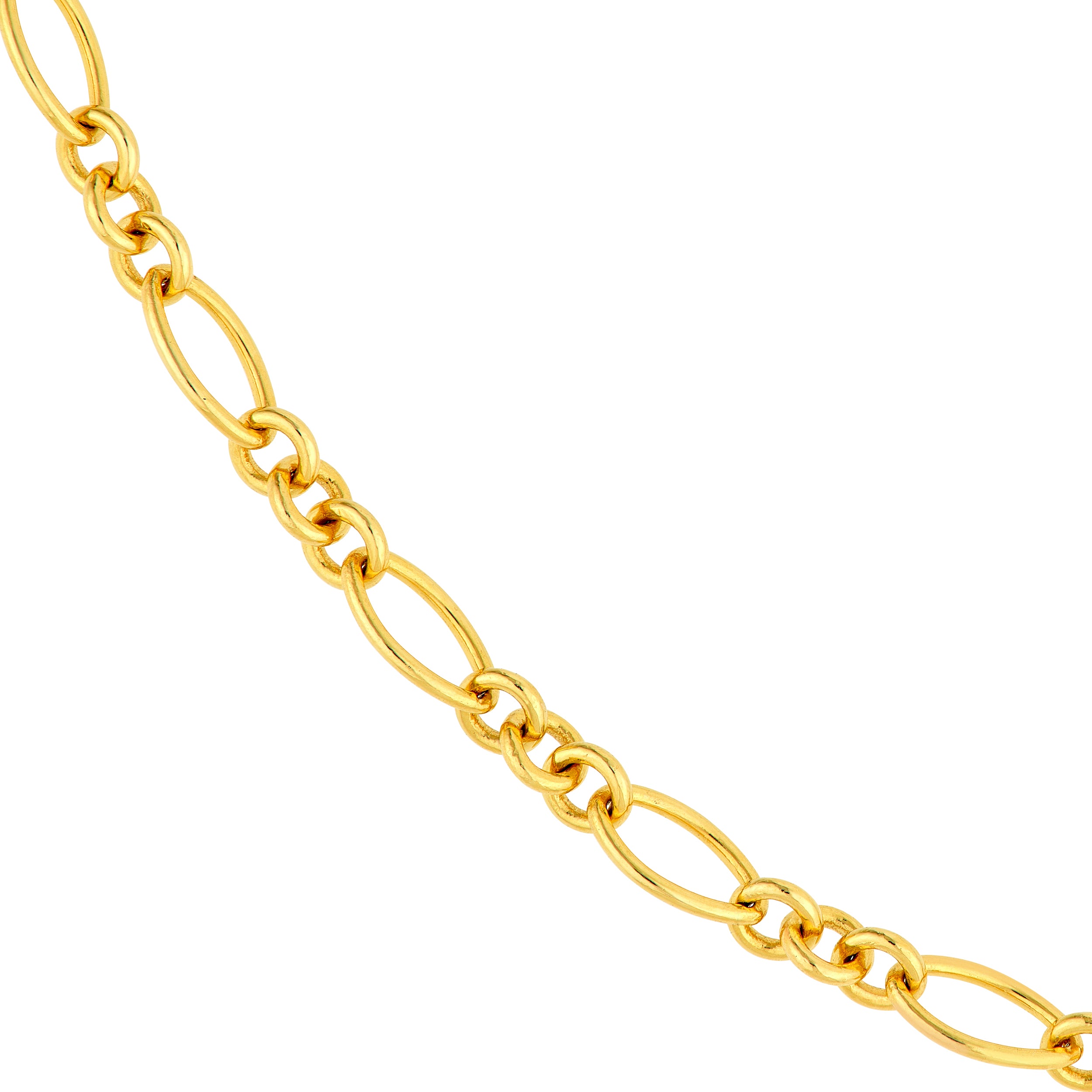14K Yellow Gold 3+1 Oval Link Chain