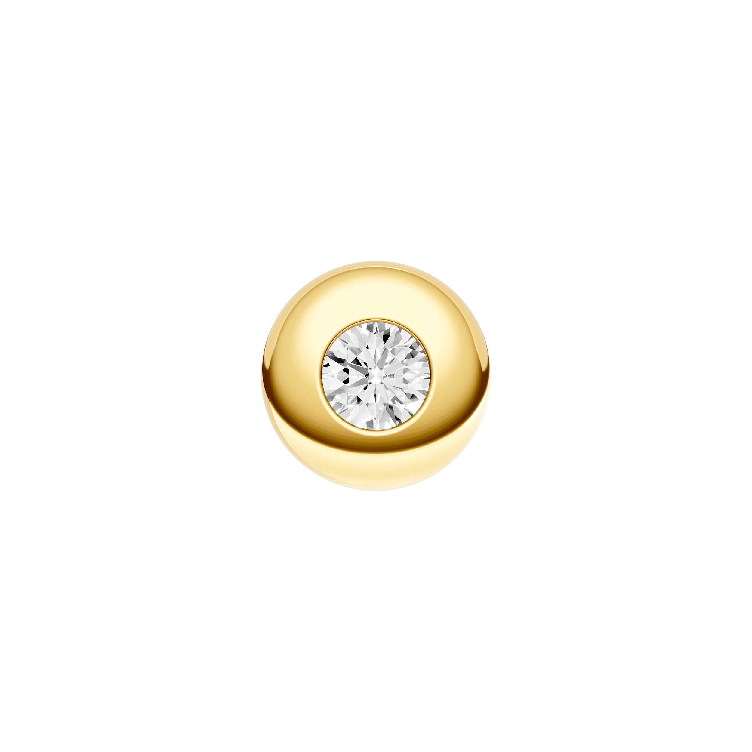 14K Yellow Gold 0.05tcw Diamond Round Stud Earrings