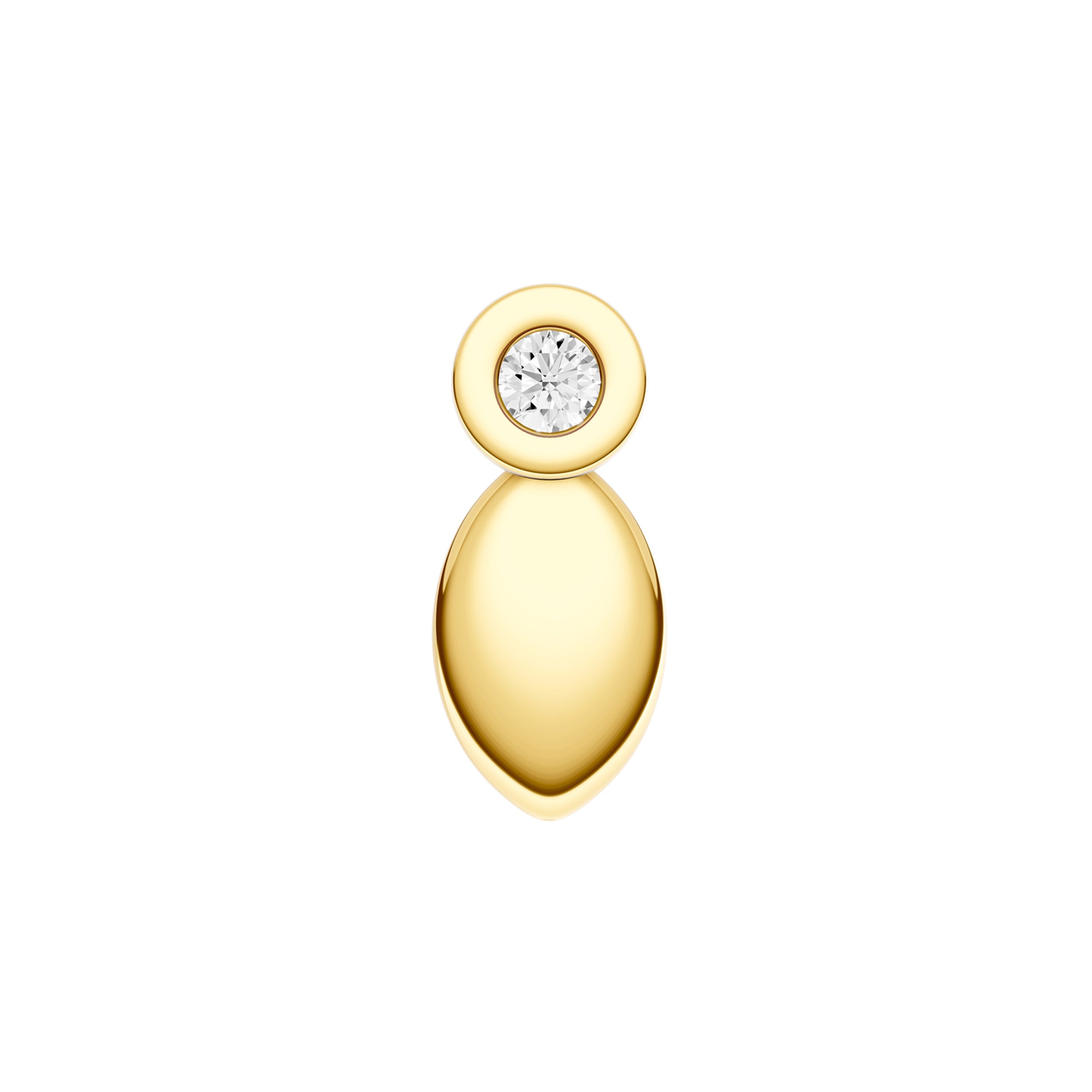 14K Yellow Gold 0.05tcw Diamond Elongated Stud Earrings Birmingham Jewelry Earrings Birmingham Jewelry 