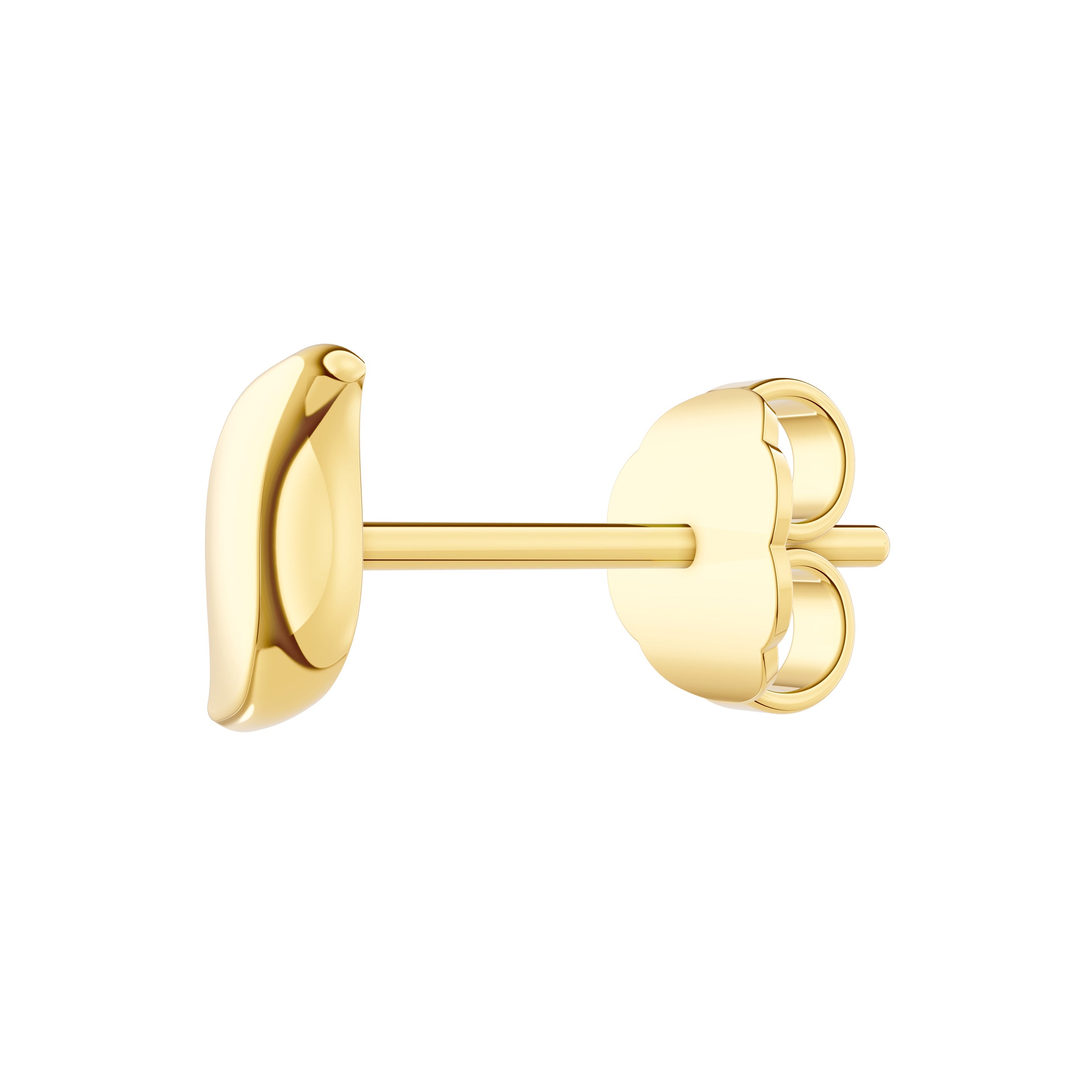 14K Yellow Gold Wavy Stud Earrings