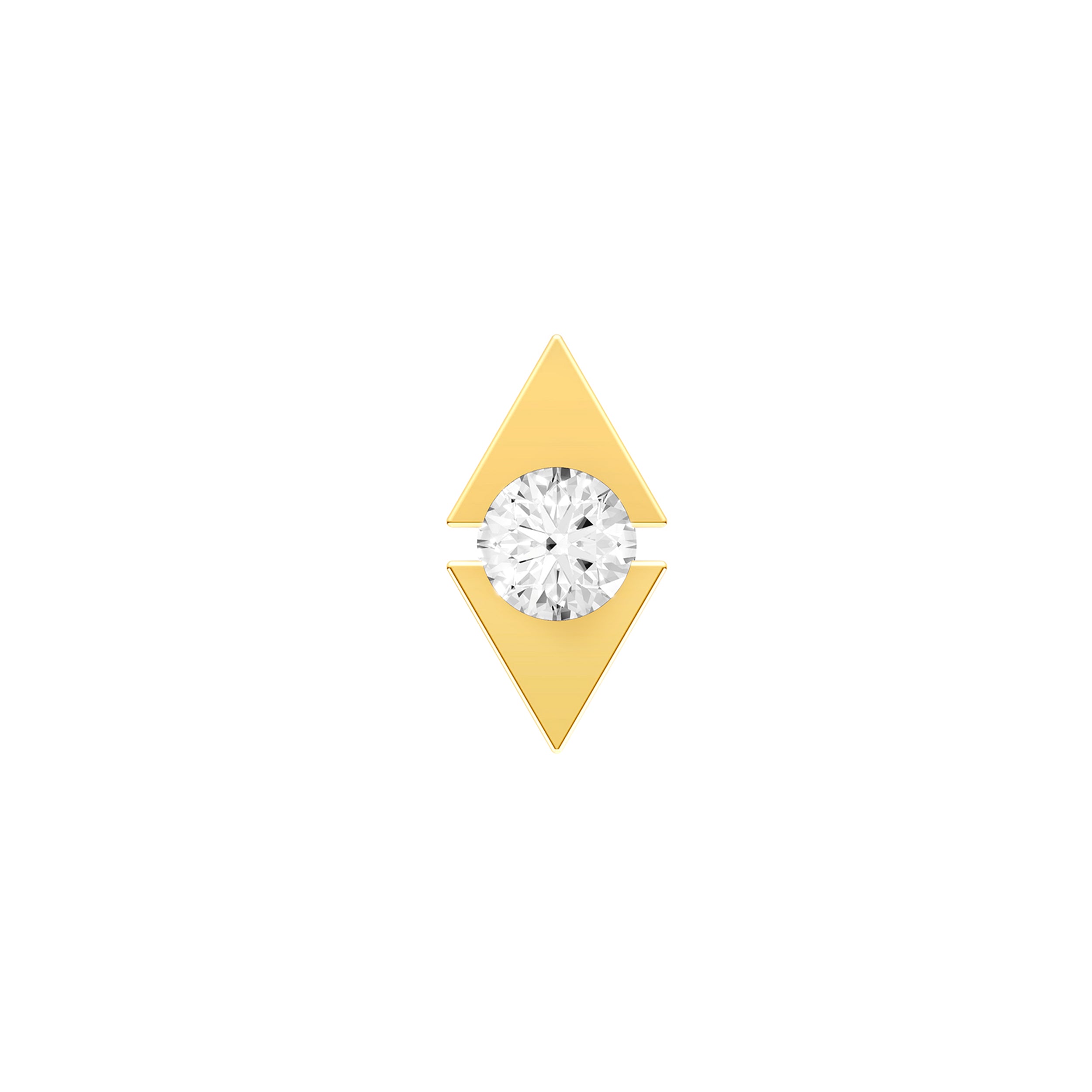 14K Yellow Gold 0.125tcw Diamond Marquise Shape Stud Earrings