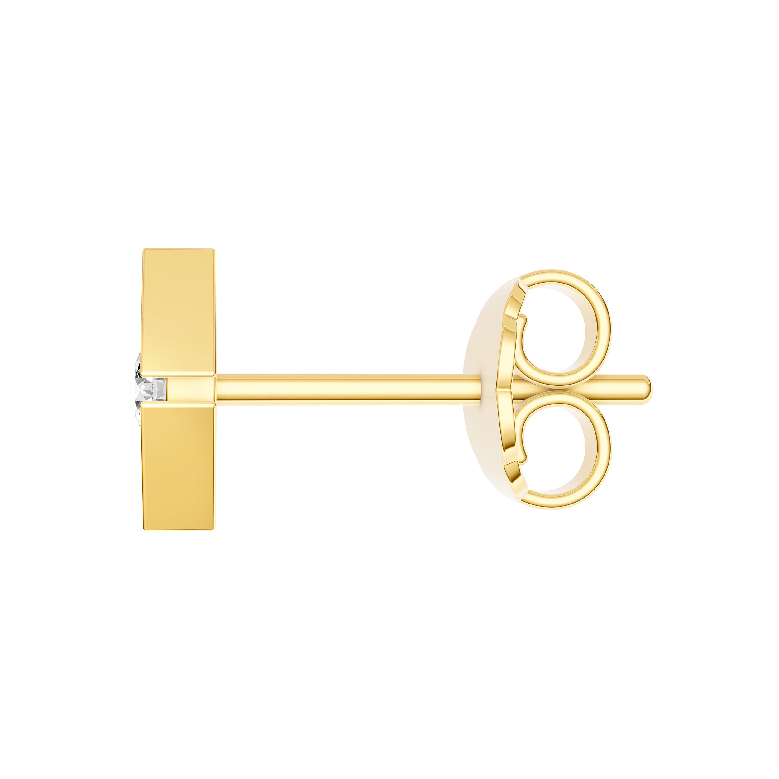 14K Yellow Gold 0.125tcw Diamond Marquise Shape Stud Earrings