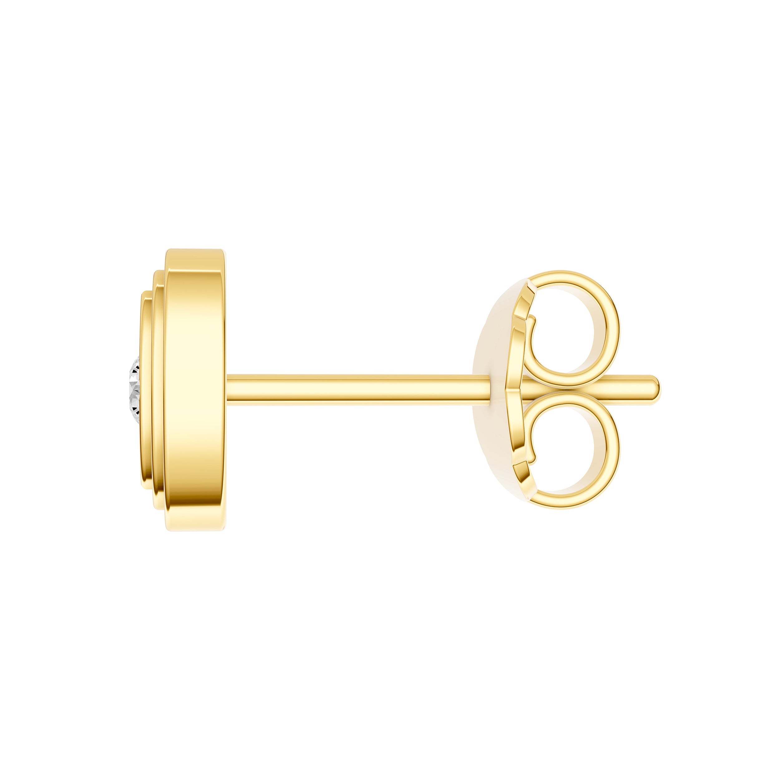 14K Yellow Gold 0.05tcw Diamond Marquise Shape Stud Earrings