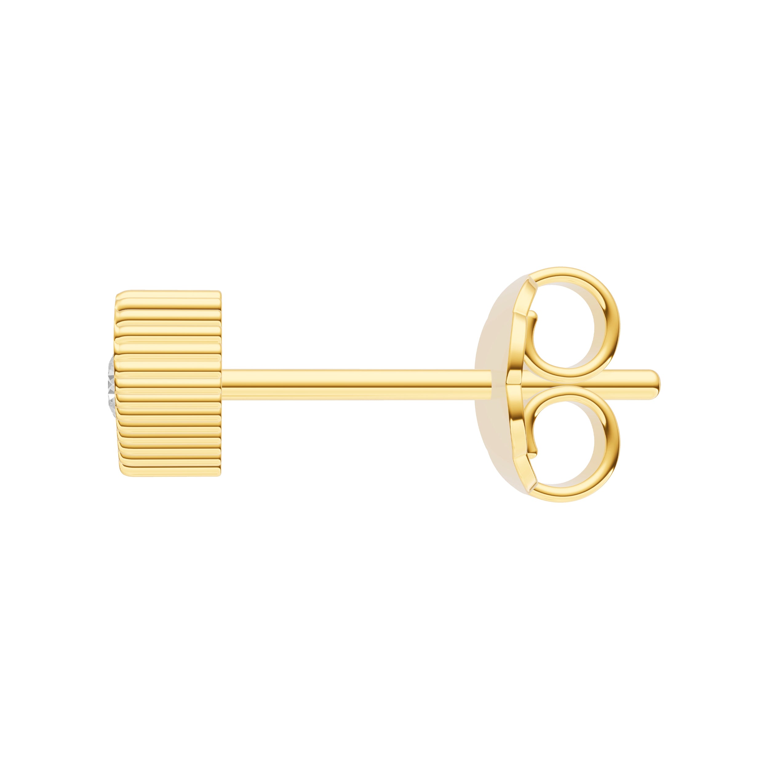 14K Yellow Gold 0.05tcw Diamond Heart Stud Earrings