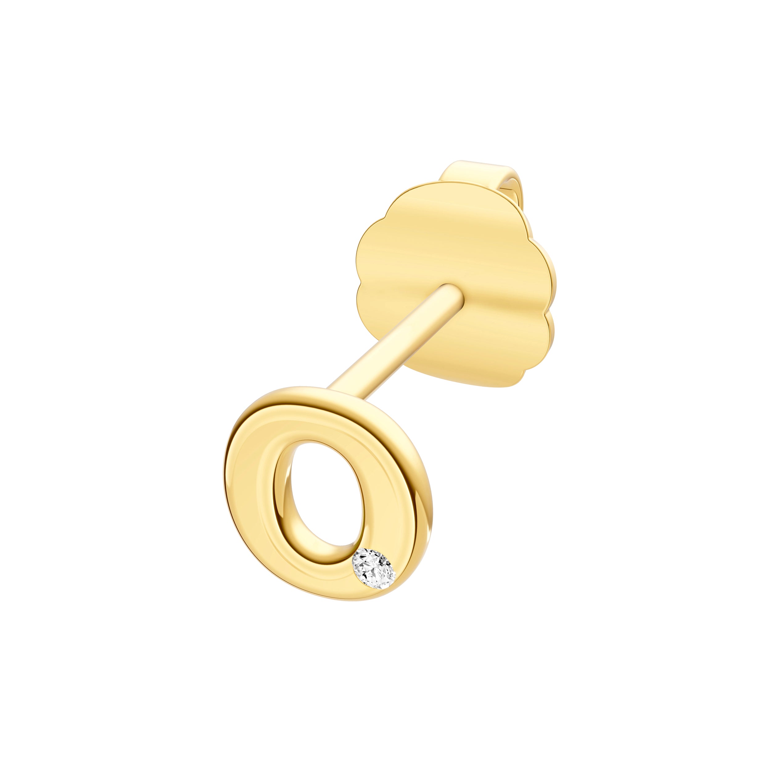14K Yellow Gold Diamond XO Stud Earrings Birmingham Jewelry Earrings Birmingham Jewelry 