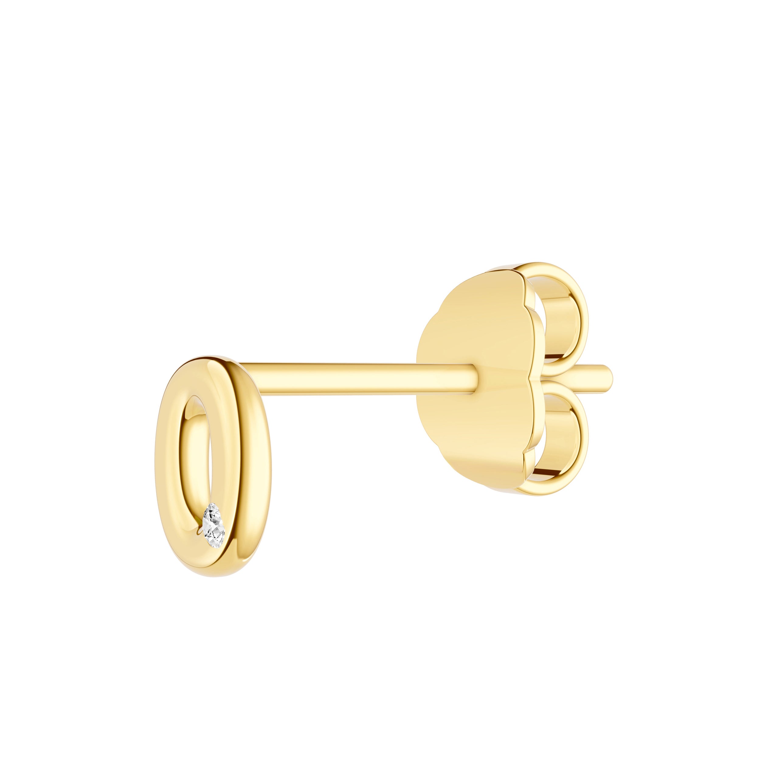 14K Yellow Gold Diamond XO Stud Earrings Birmingham Jewelry Earrings Birmingham Jewelry 