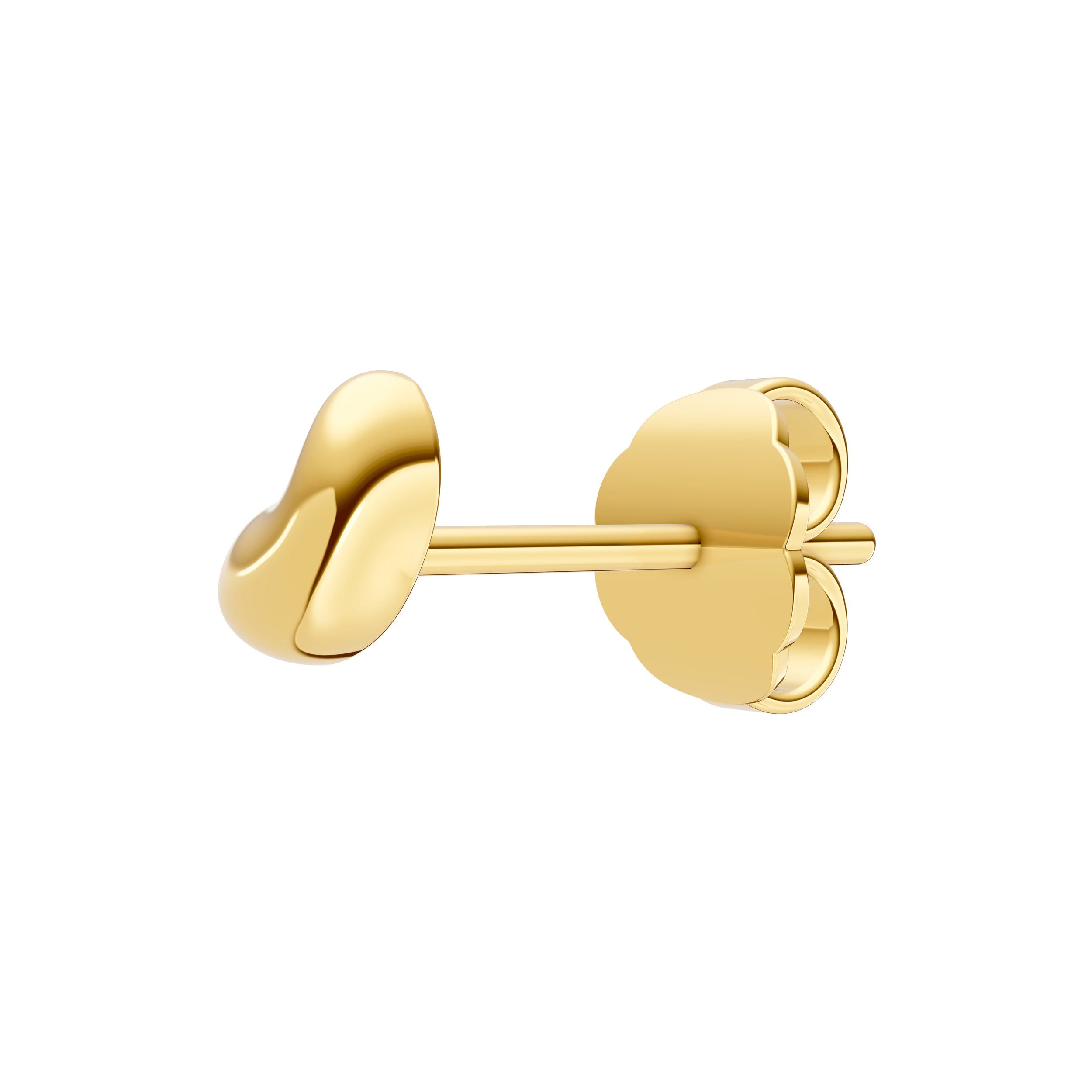14K Yellow Gold Bean Stud Earrings Birmingham Jewelry Earrings Birmingham Jewelry 