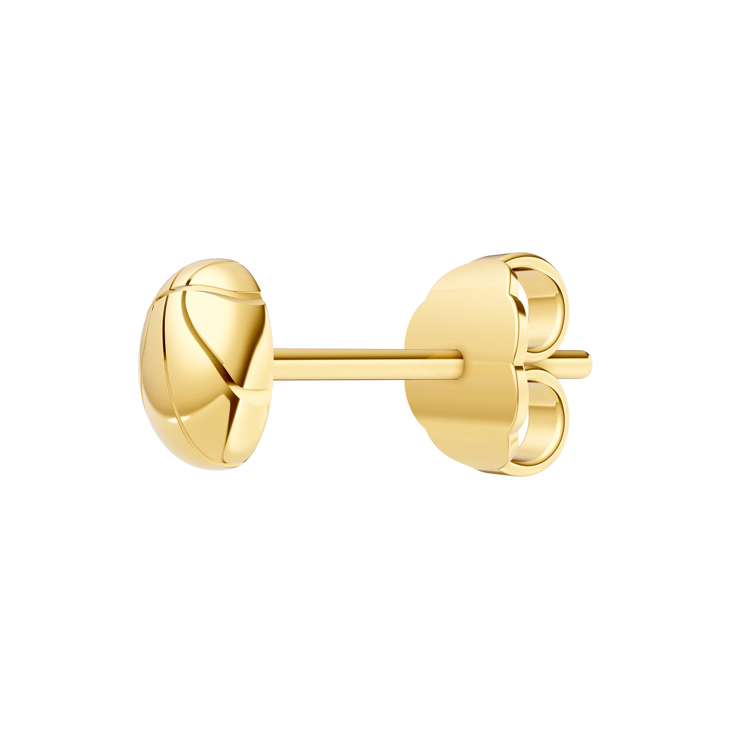 14K Yellow Gold Basketball Stud Earrings