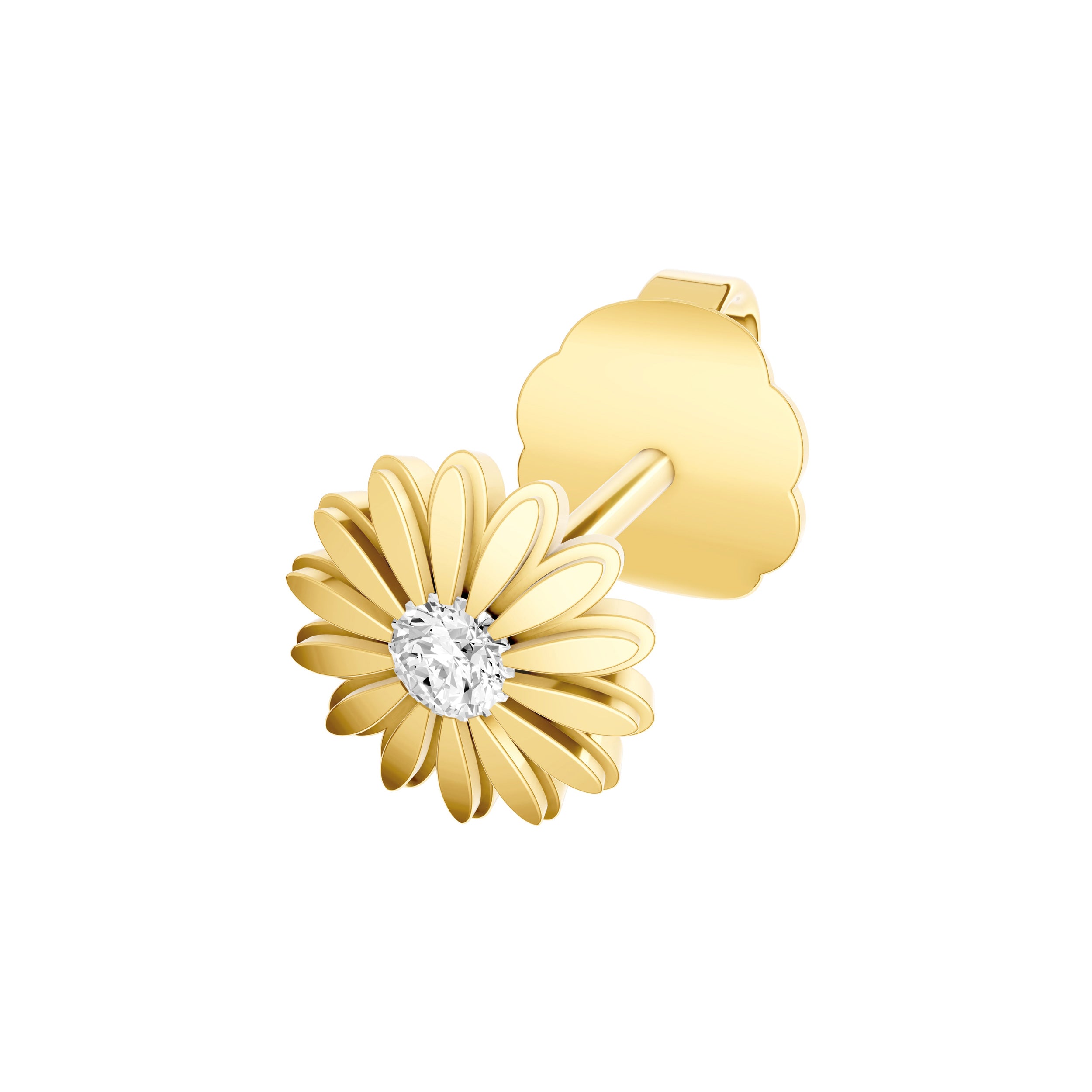 14K Yellow Gold 0.05tcw Flower Stud Earrings Birmingham Jewelry Earrings Birmingham Jewelry 