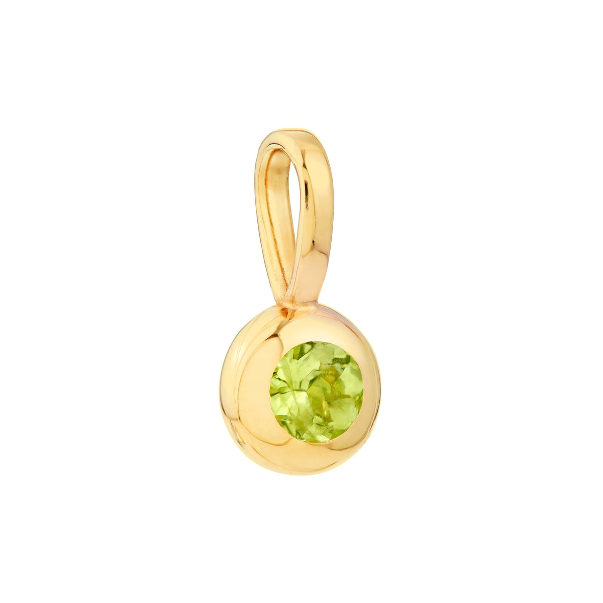 14K Yellow Gold Birthstone Charm August Peridot