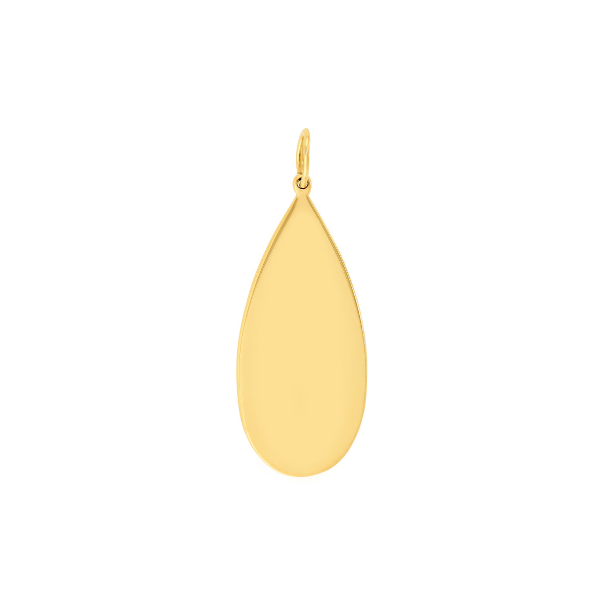 14K Yellow Gold 1.2pt Diamond Elongated Teardrop Pendant