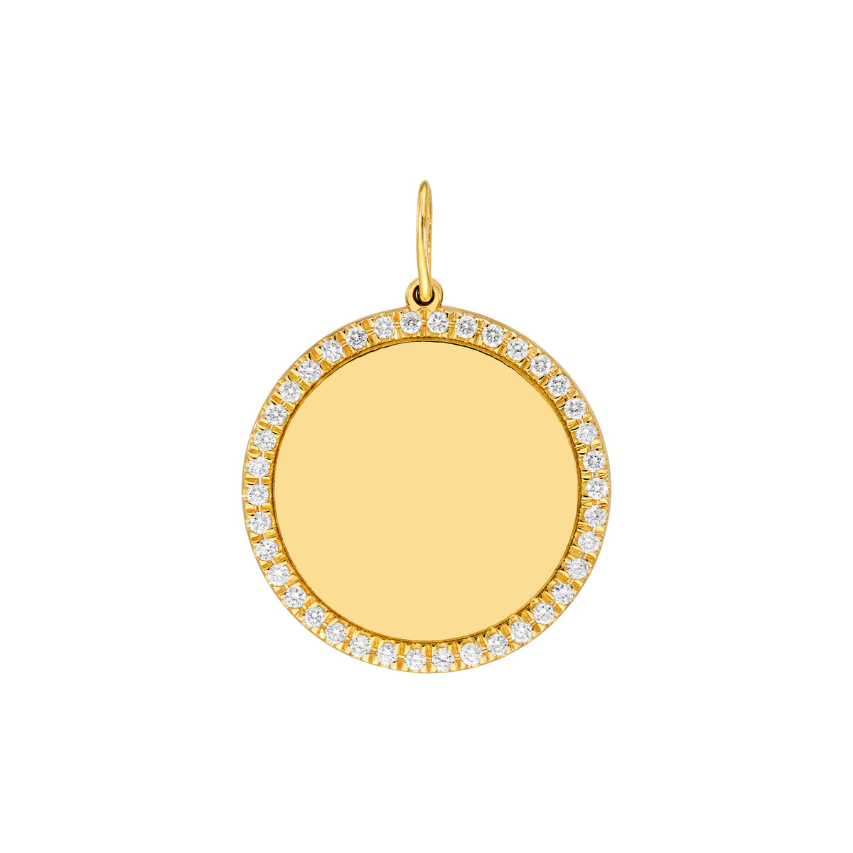 14K Yellow Gold 1/5tcw Diamond Accent Round Pendant