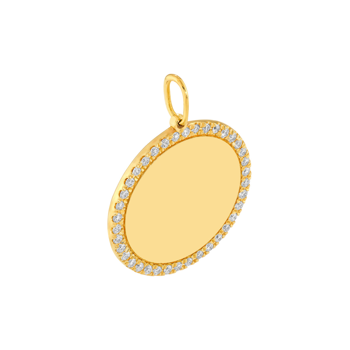 14K Yellow Gold 1/5tcw Diamond Accent Round Pendant